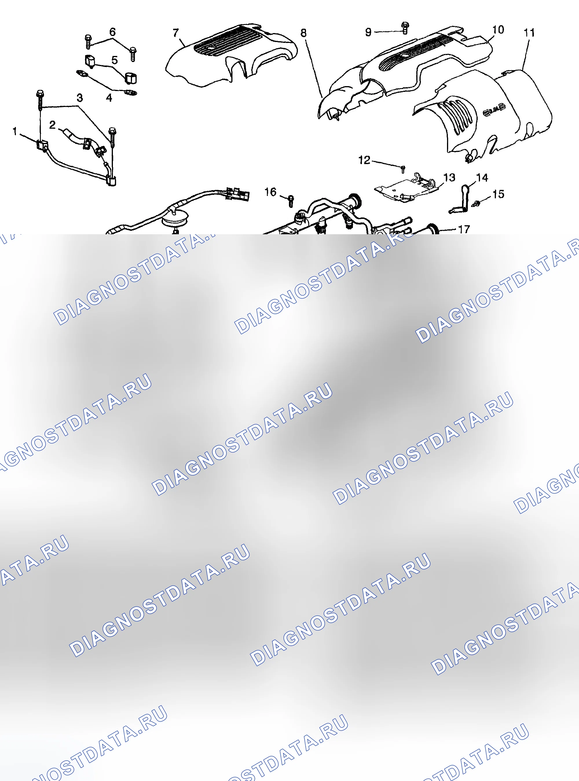 Рис. 886: Разобранные виды. GMC Sierra 1500 HD 
