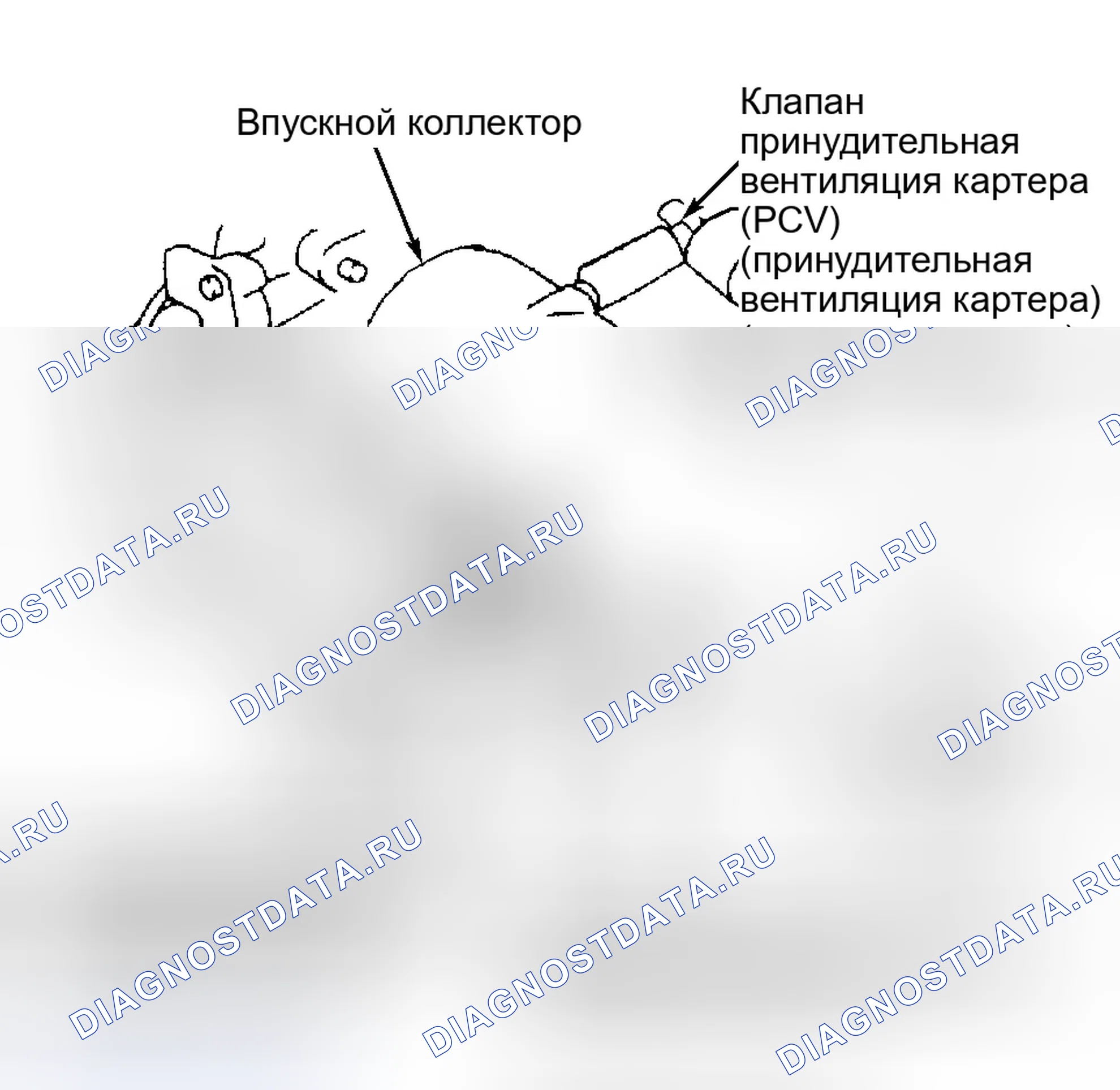 Рис. 46: Расположение датчика температуры всасываемого воздуха (температура впускного воздуха). Eagle Talon II
