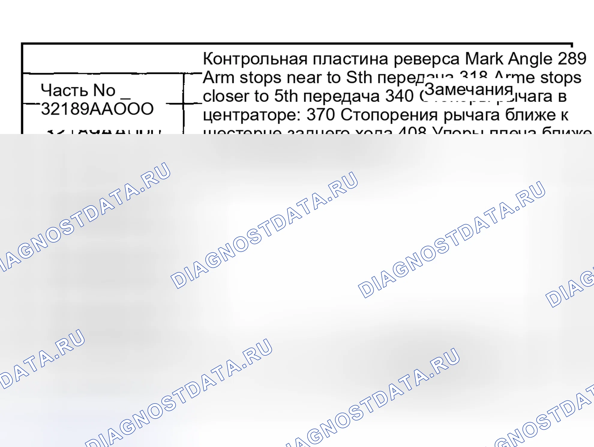 Рис. 159: Диаграмма регулировки обратной контрольной пластины. Subaru Outback BH