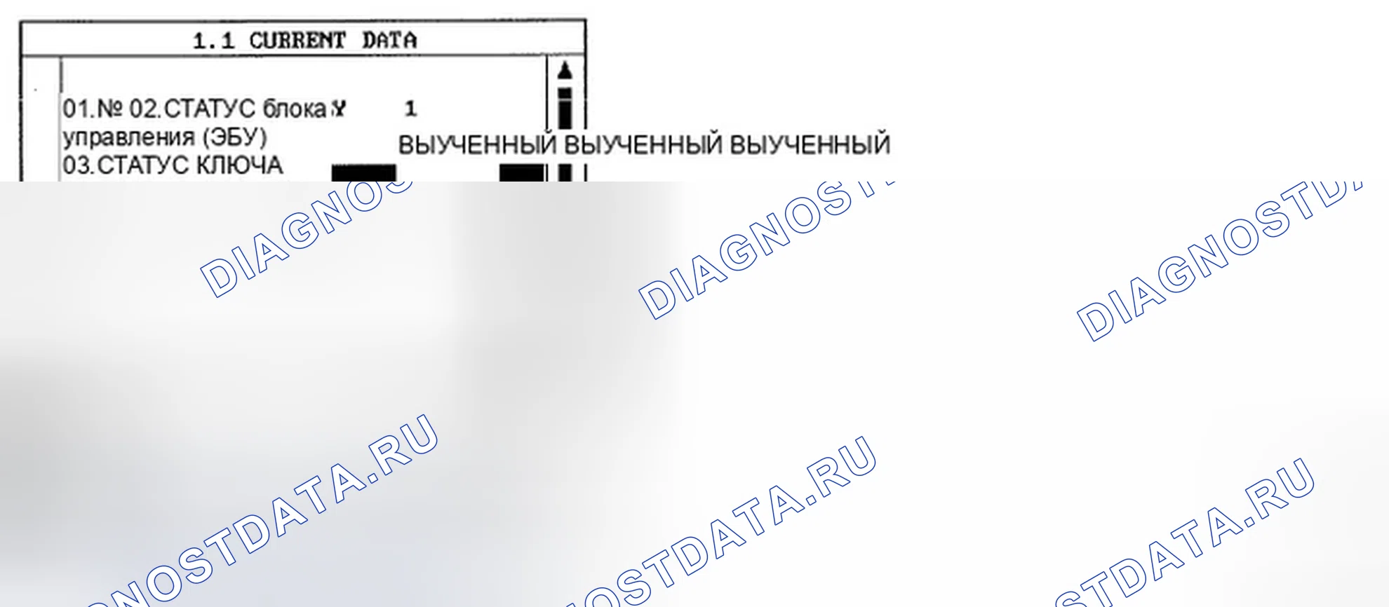 Рис. 103: МОНИТОРИНГ ДАННЫХ SCANTOOL. Hyundai Azera I