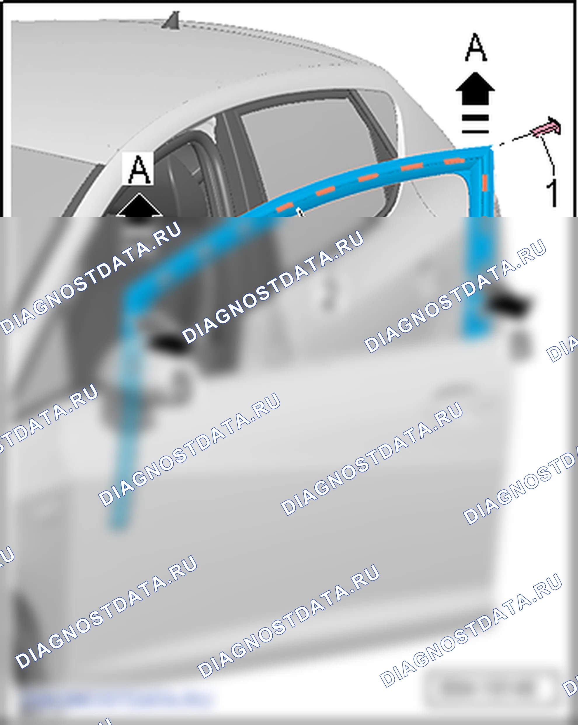 Окна передней двери. SEAT Ibiza IV