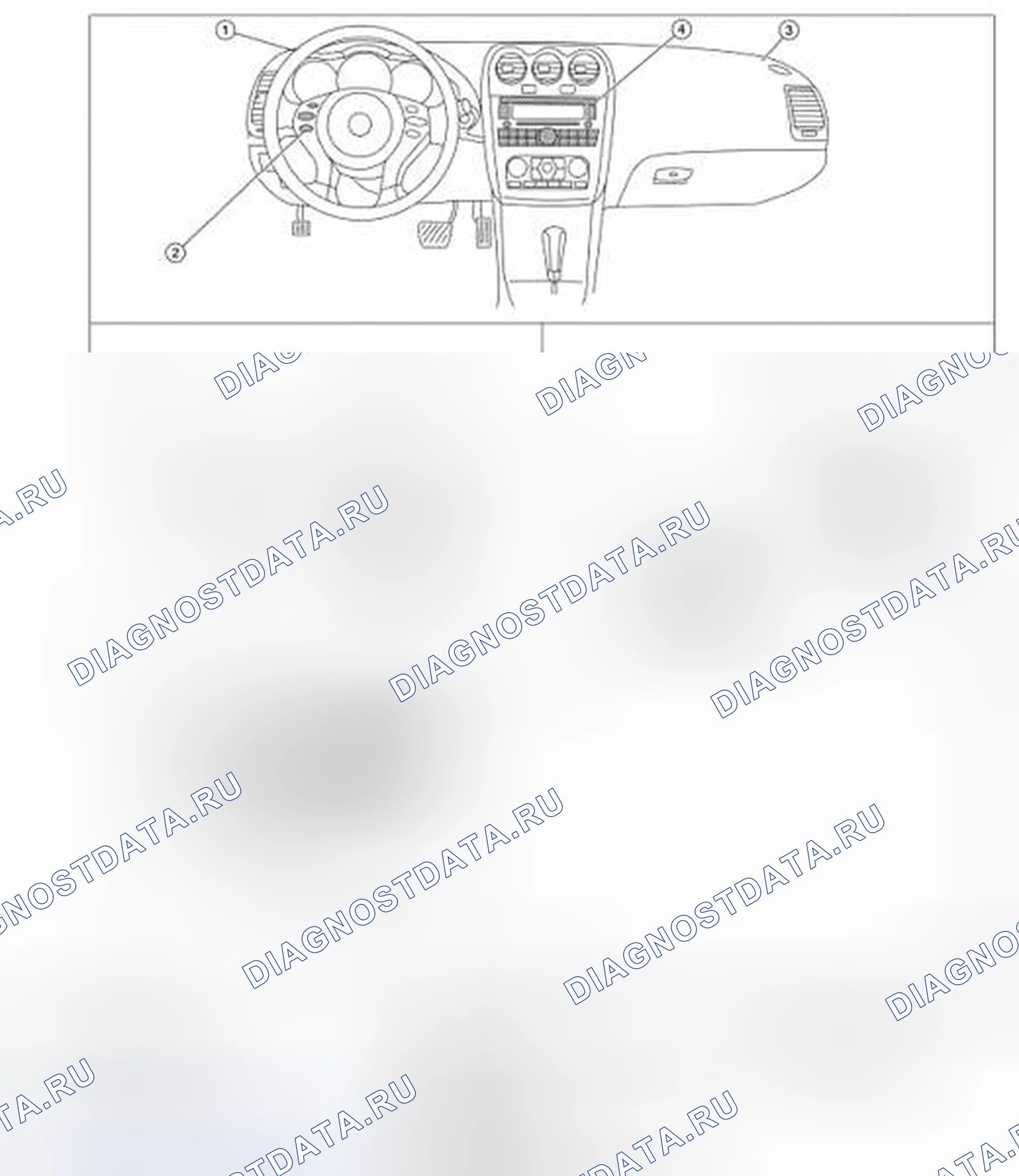 Рис. 523: Расположение компонентов. Nissan Altima L32
