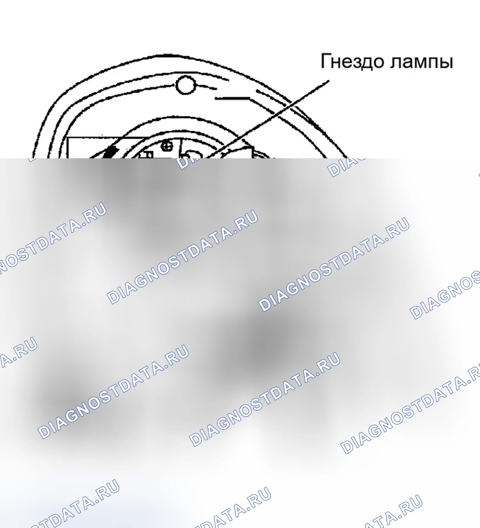 Рис. 59: ФАРА (ВЕРХНЯЯ) БЛИЖНЕГО СВЕТА (КСЕНОН). Infiniti G35 III