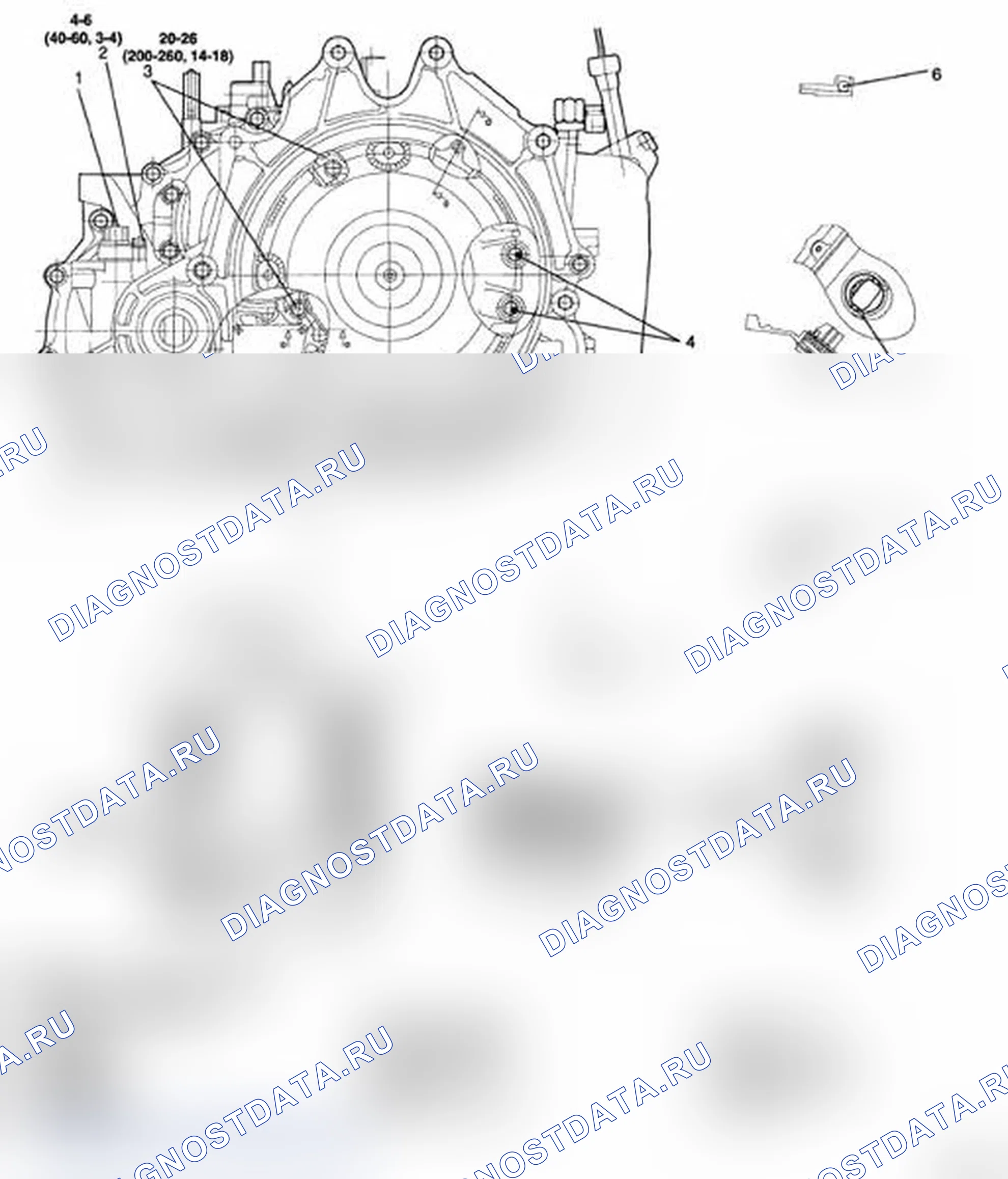 Рис. 144: Идентификация автоматических компонентов трансмиссия (3 из 4). Hyundai Santa Fe II