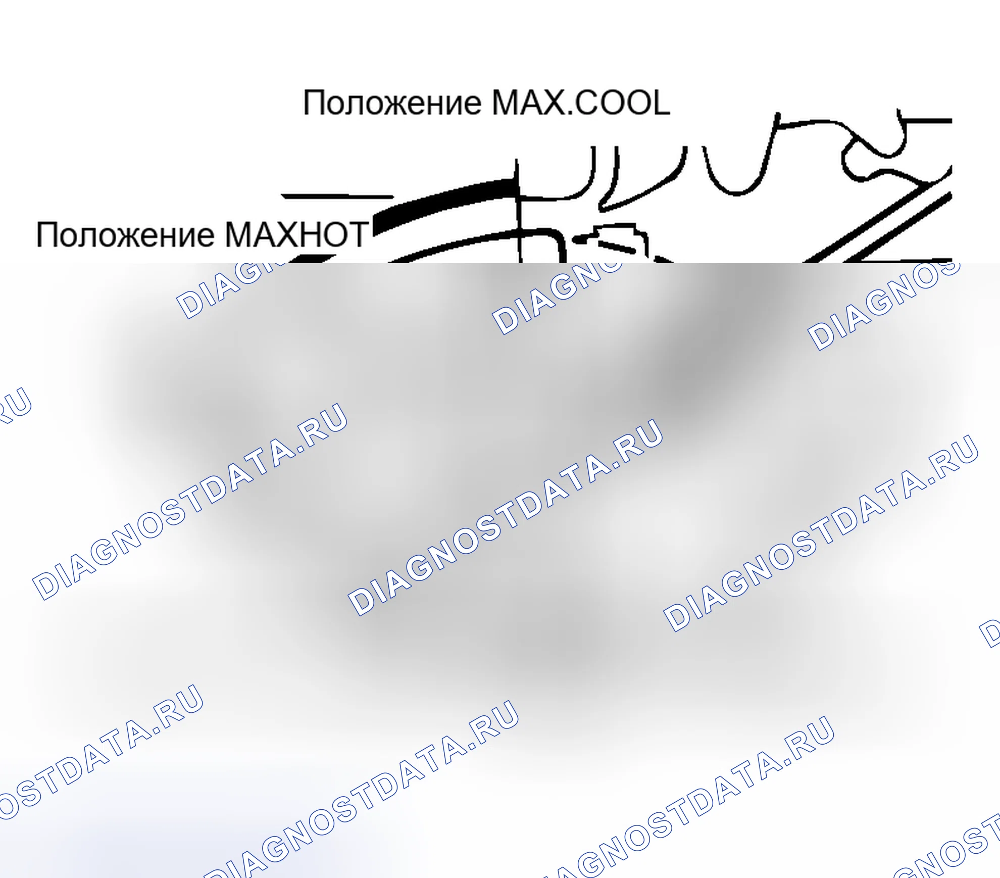 Рис. 224: > > B < < ПОДКЛЮЧЕНИЕ КАБЕЛЯ ДВЕРИ ДЛЯ ВОЗДУШНОЙ СМЕСИ. Mitsubishi Lancer IX рестайлинг