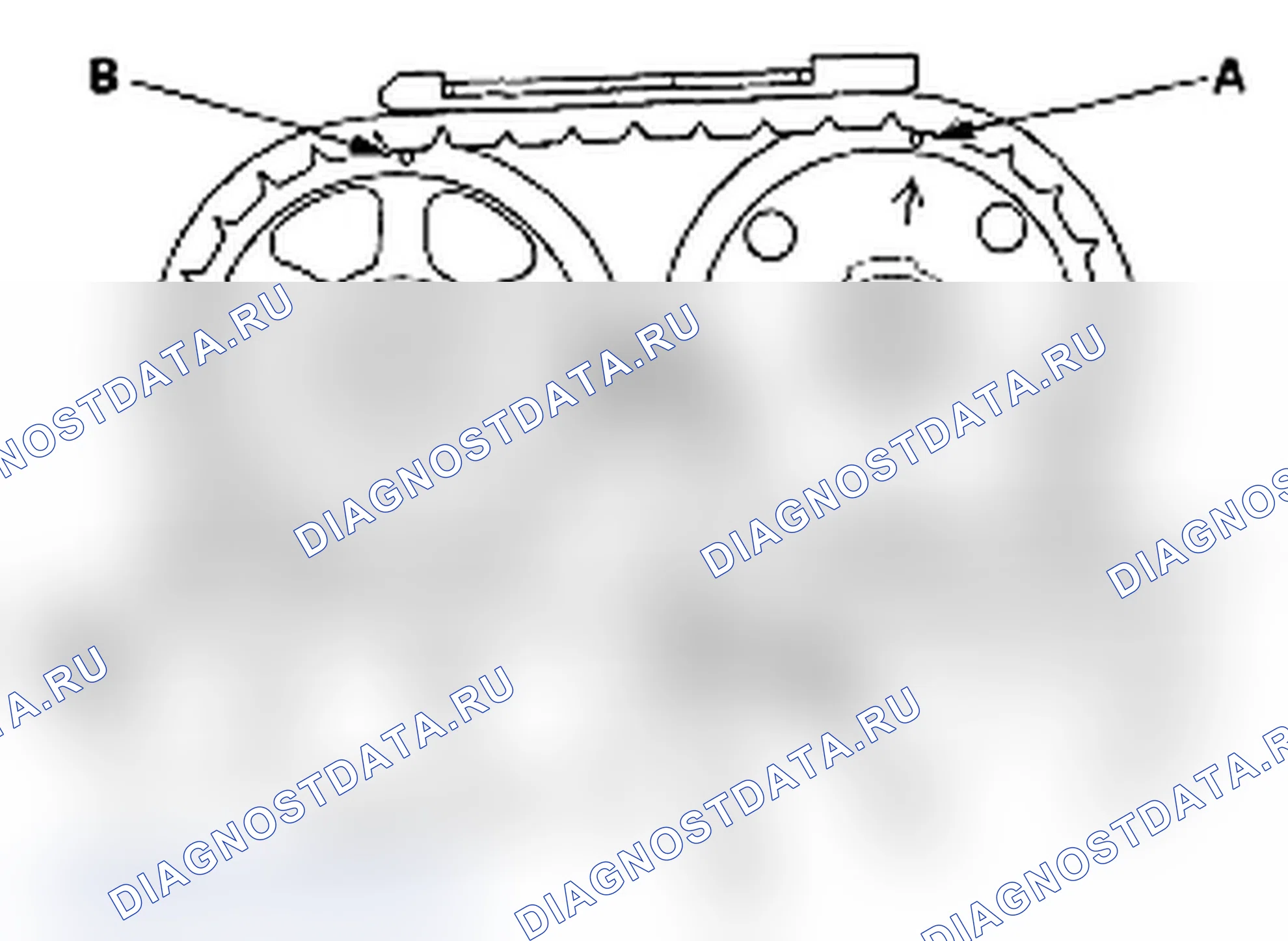 Рис. 31: Снятие кулачковой цепи. Acura RDX I