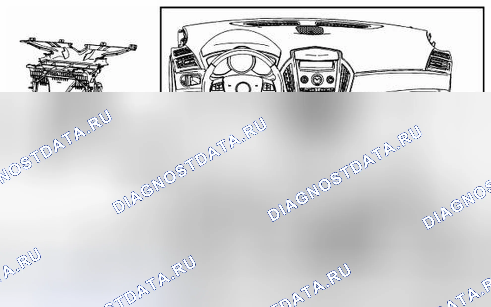 Рис. 96: Замена воздуховода на задней стороне пола - левая сторона. Kia Optima I