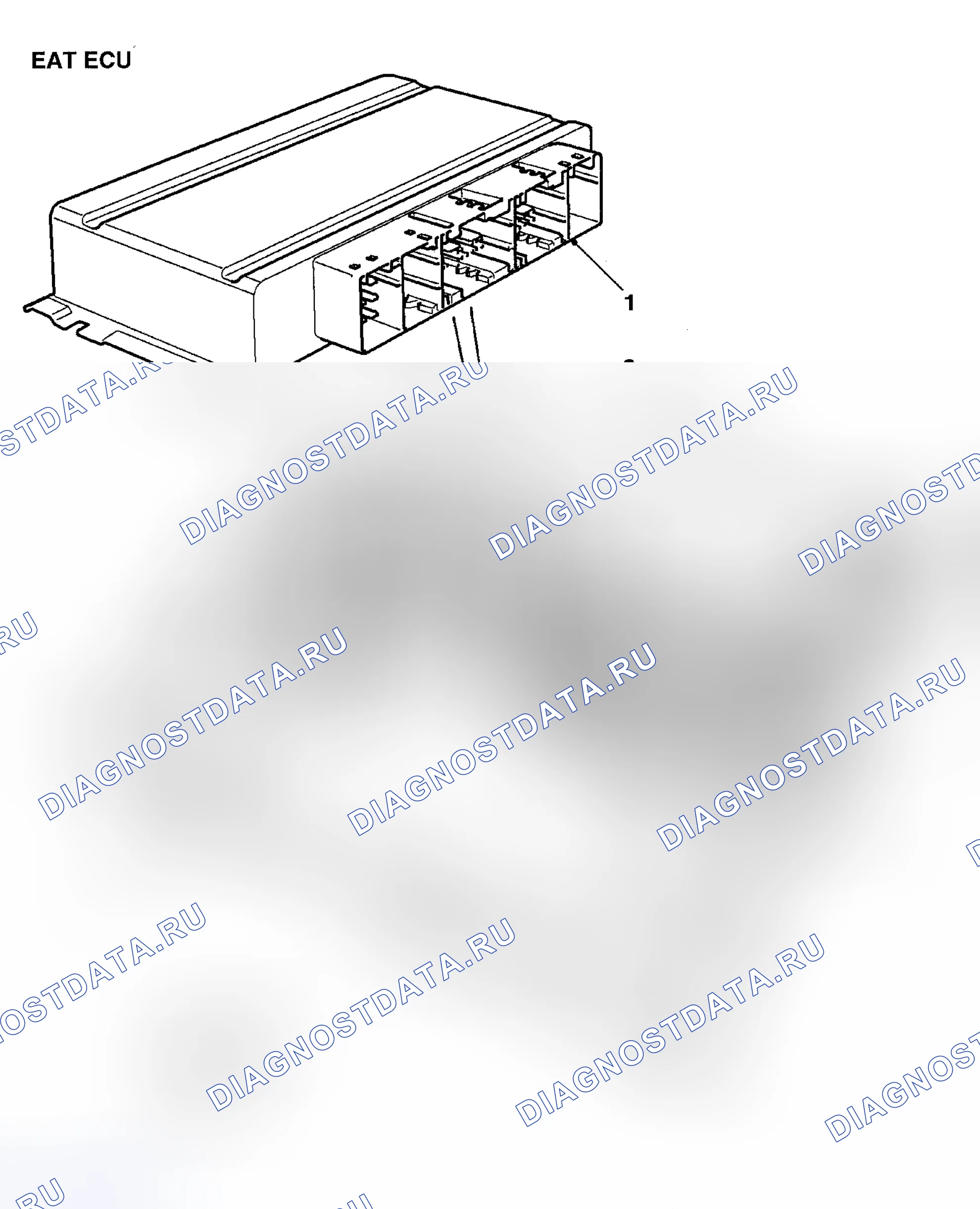 Рис. 54: Электронная автоматическая коробка передач (EAT) ECU. Land Rover Range Rover III