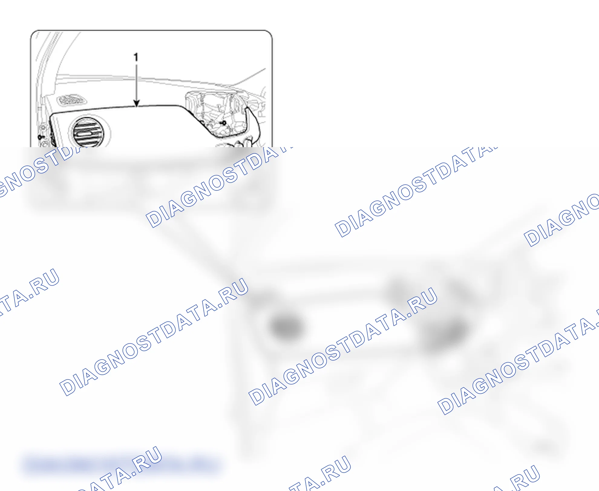 Расположение деталей центральной панели бордюрной рейки. Hyundai GRAND i10/Xcent BA