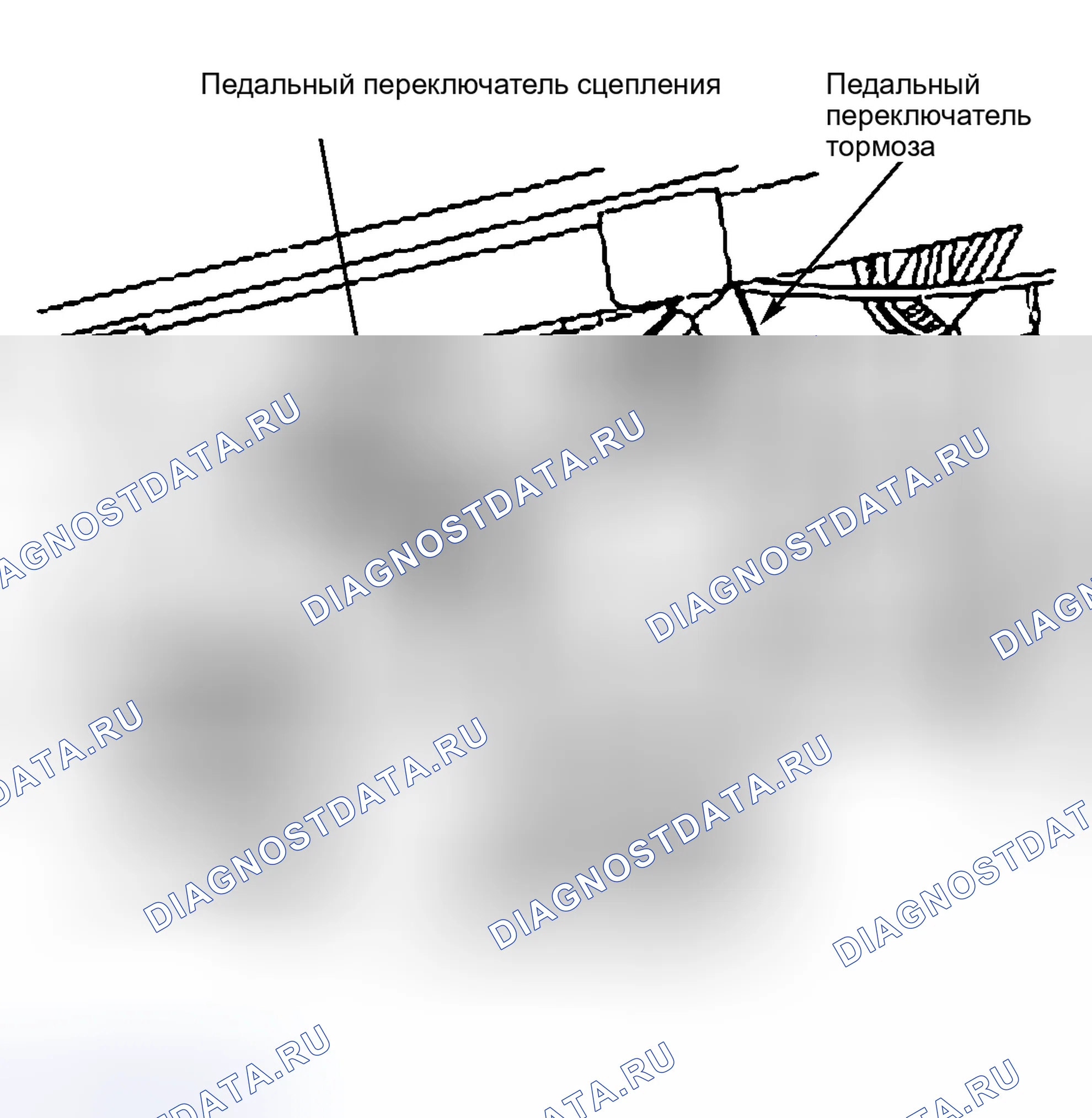 Рис. 90: ПЕДАЛЬНЫЙ ПЕРЕКЛЮЧАТЕЛЬ ТОРМОЗА. Land Rover Discovery L318