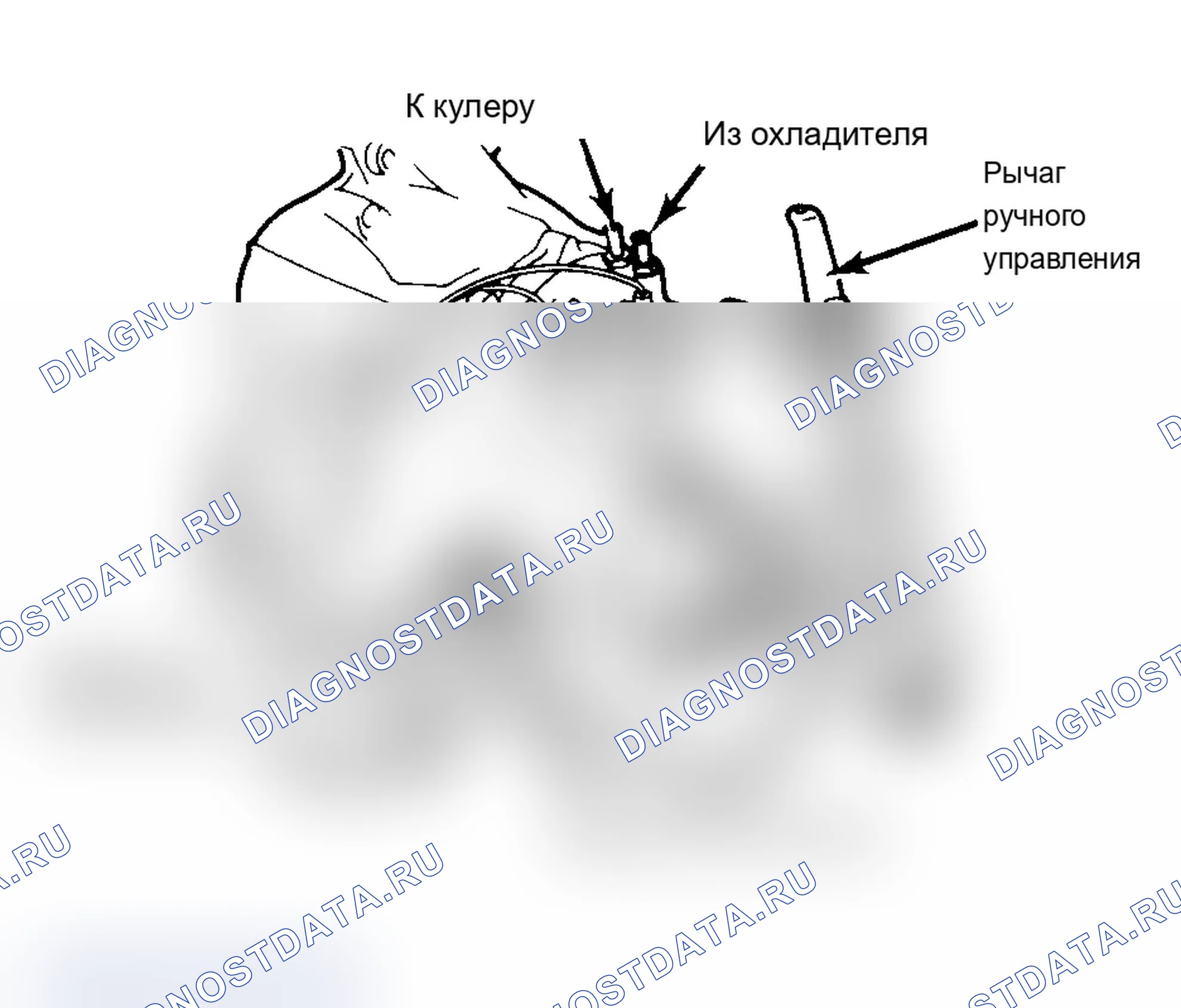 Рис. 1: Гидравлические давления в диапазоне «R». Mitsubishi Mirage II