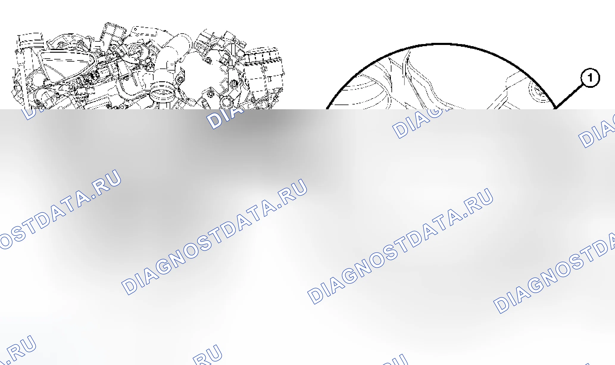 Рис. 643: ДВИГАТЕЛЬ. Jeep Grand Cherokee WK
