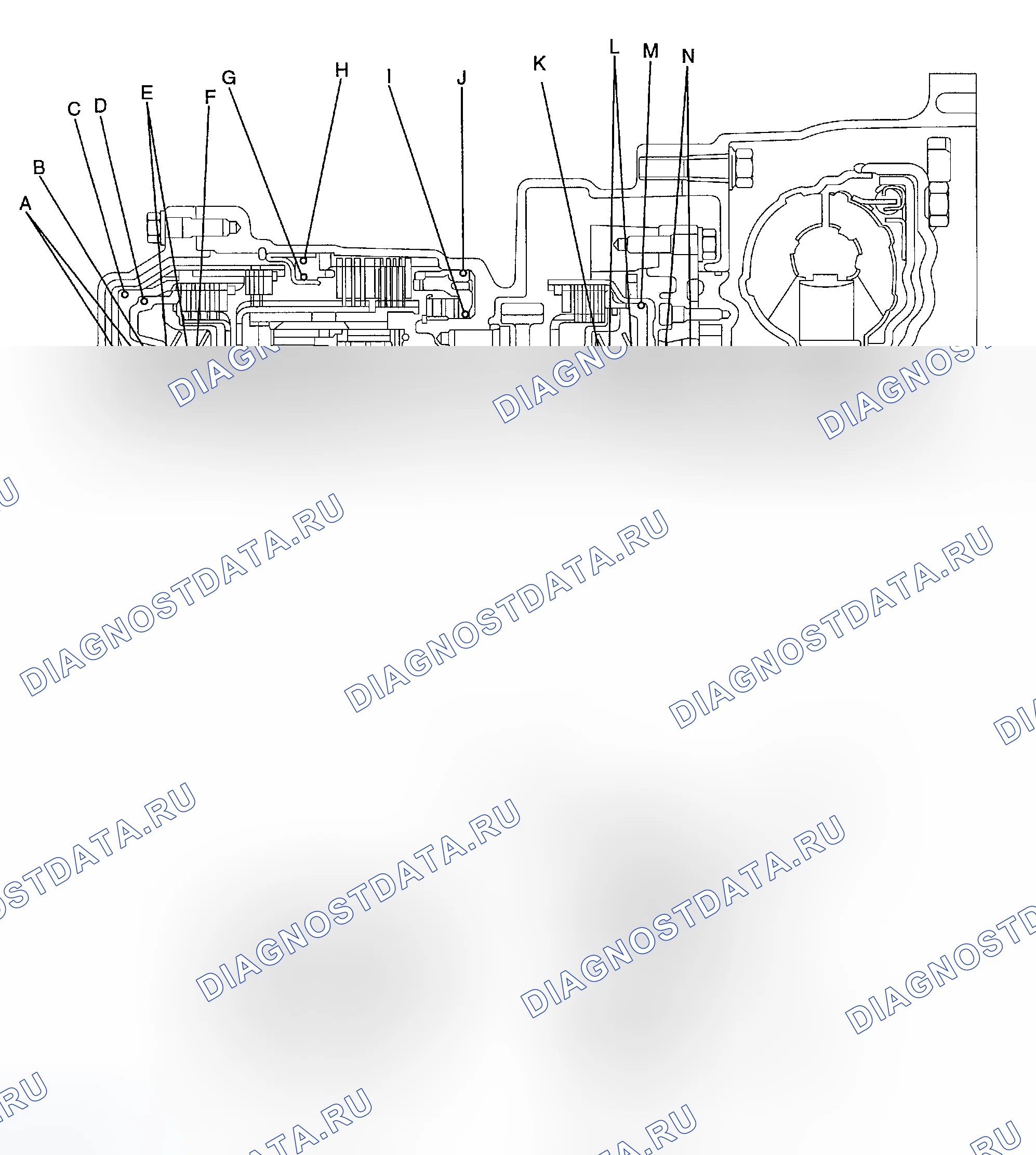 Рис. 45: РАСПОЛОЖЕНИЕ МАСЛЯНОГО УПЛОТНЕНИЯ. Hyundai Sonata V