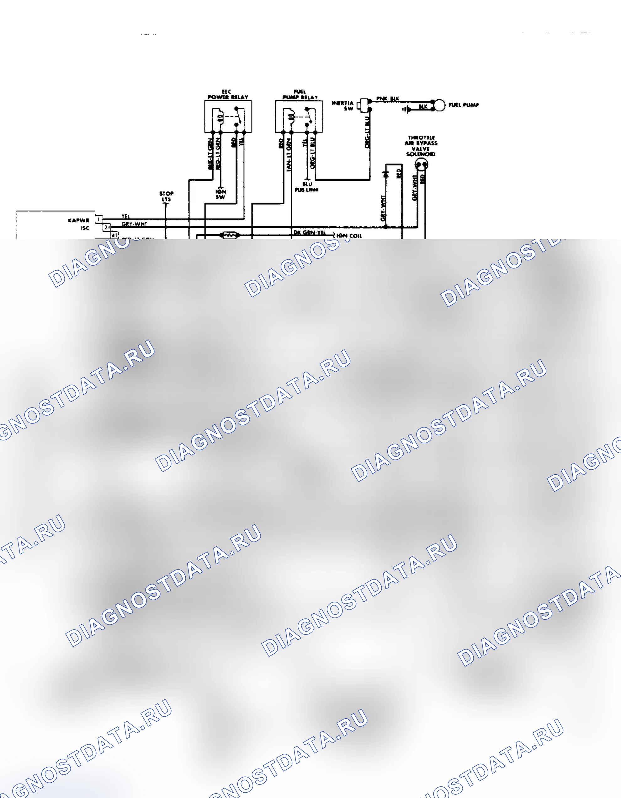 Рис. 92: электросхема Aerostar 2.3L электронный впрыск топлива EEC-IV. Ford RV Cutaway E350 