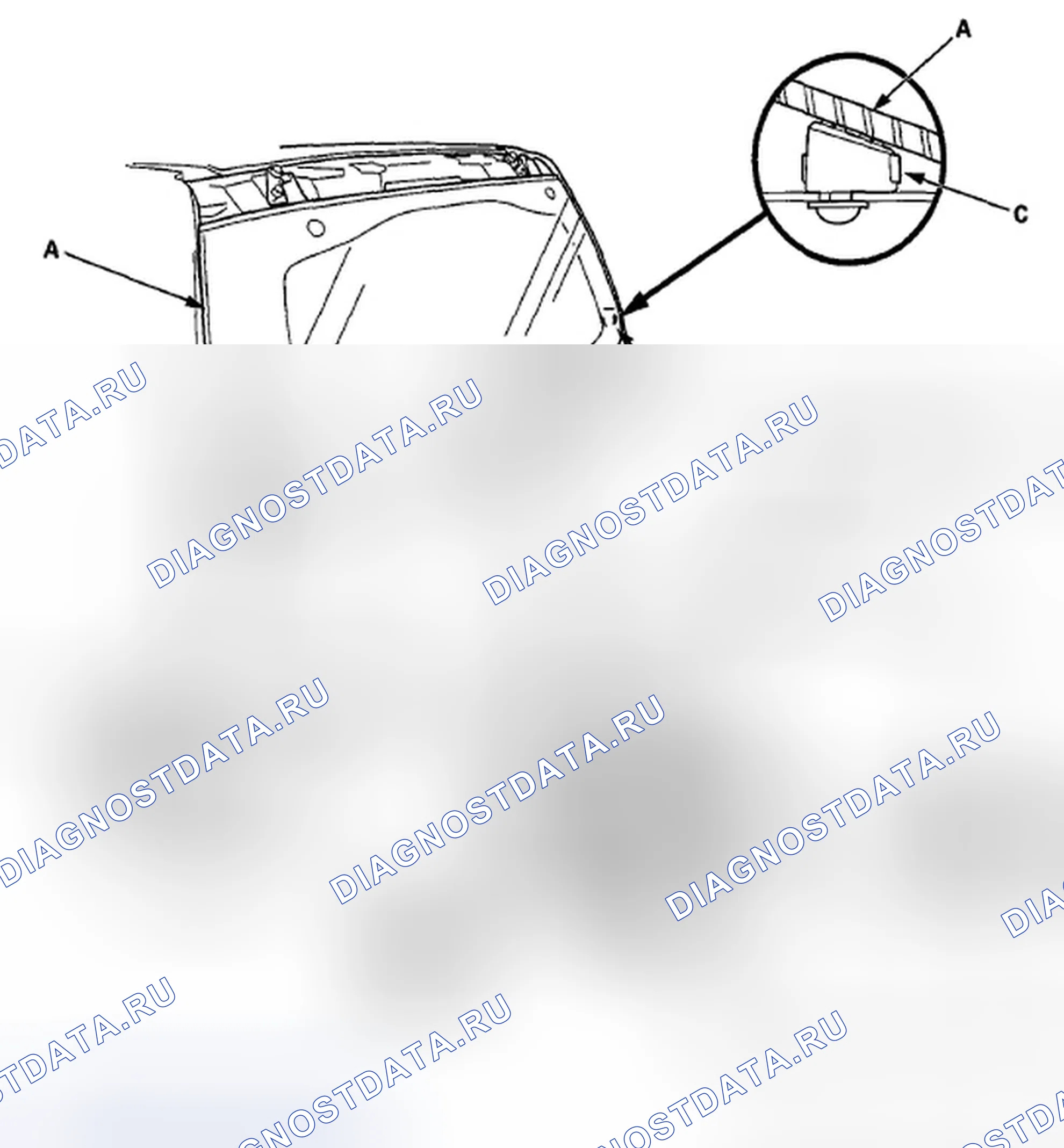 Рис. 33: Регулировка стекла люка. Honda Pilot II
