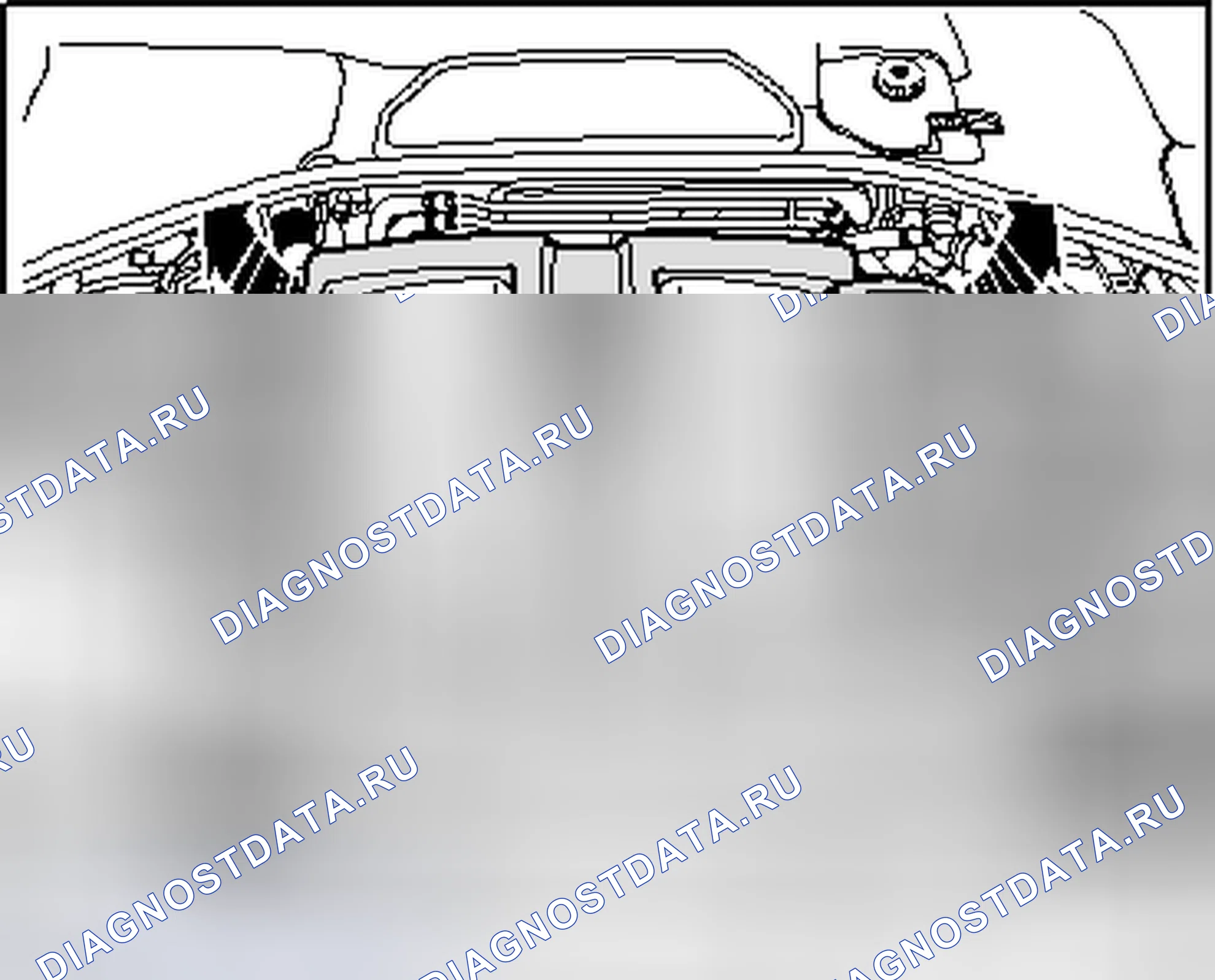 Рис. 316: КРЫШКА ДВИГАТЕЛЯ. Volkswagen Touareg II