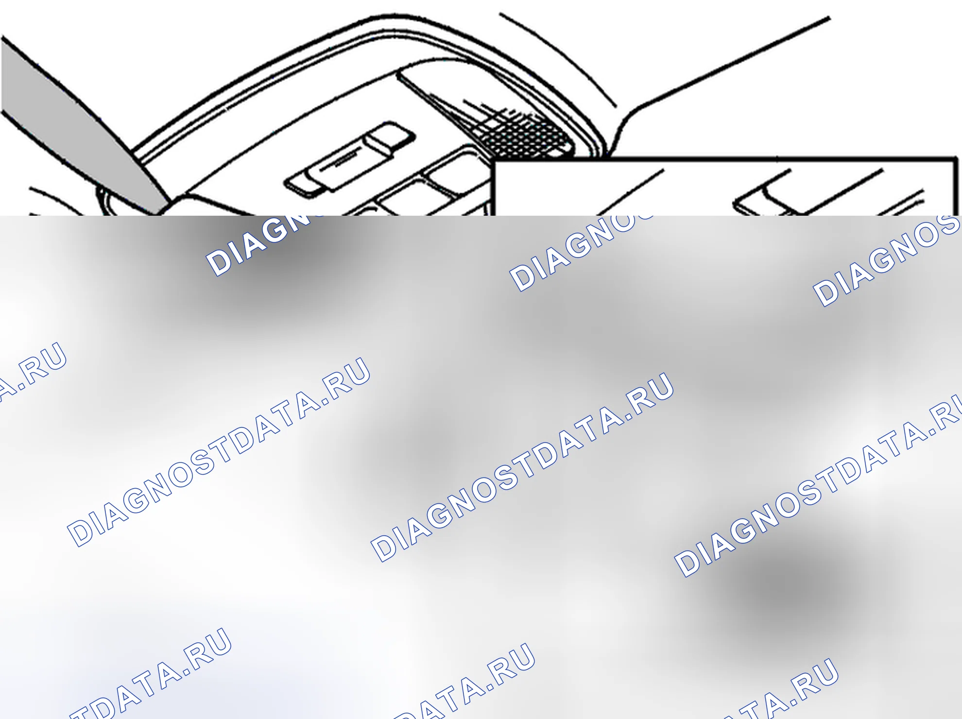 Рис. 3: Переднее внутреннее освещение. Volvo V40 I рестайлинг