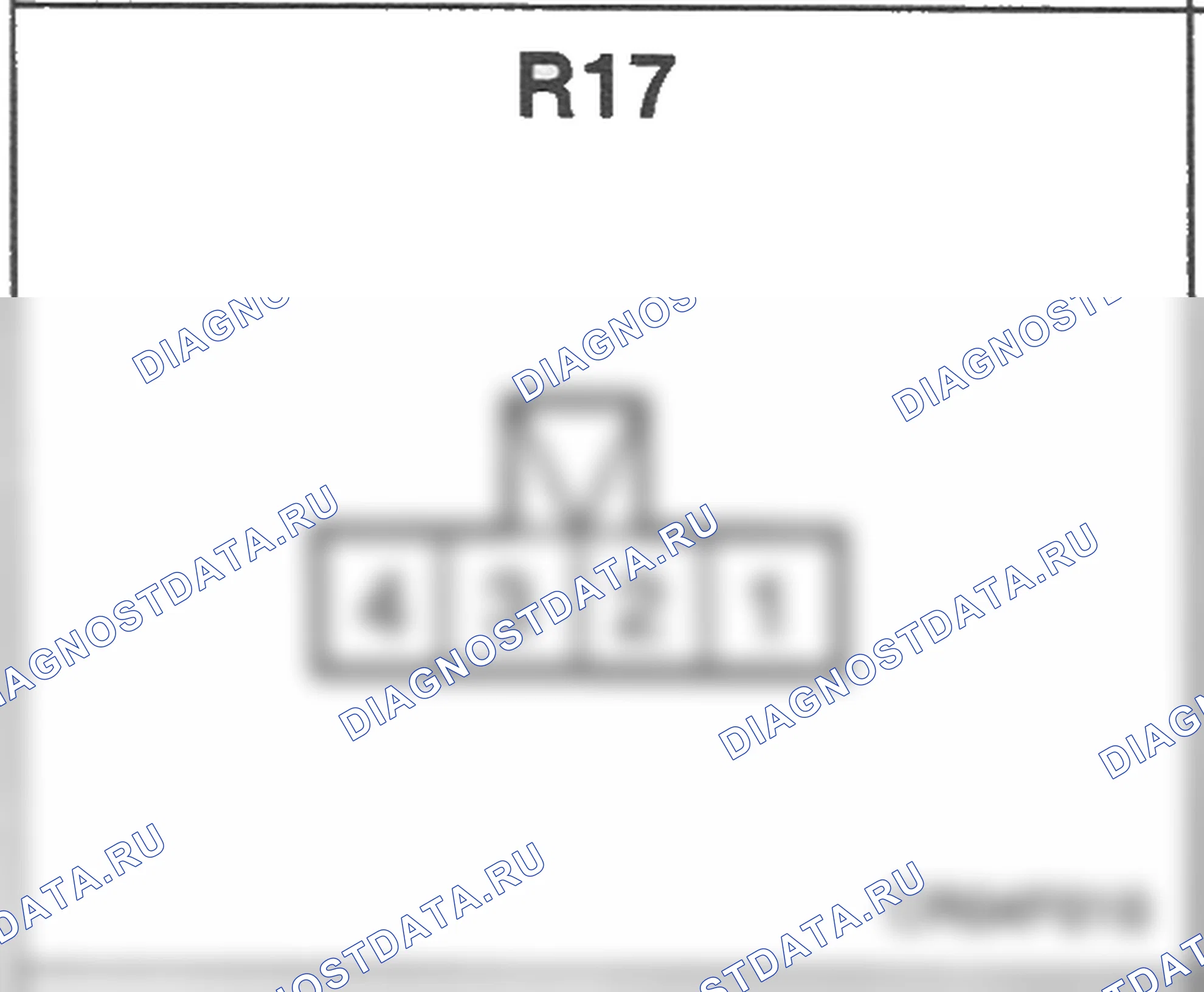 Распиновка разъёма R17 — заднего жгута. Hyundai Atos MX