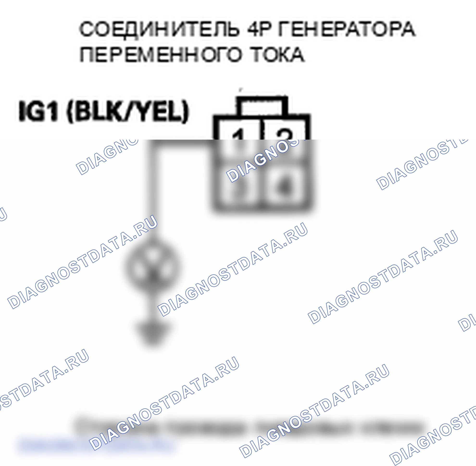 Рис. 136: расшифровка кода ошибки P16BC: Низковольтная клеммная схема генератора переменного тока Fr / схема IGP. Honda Pilot II