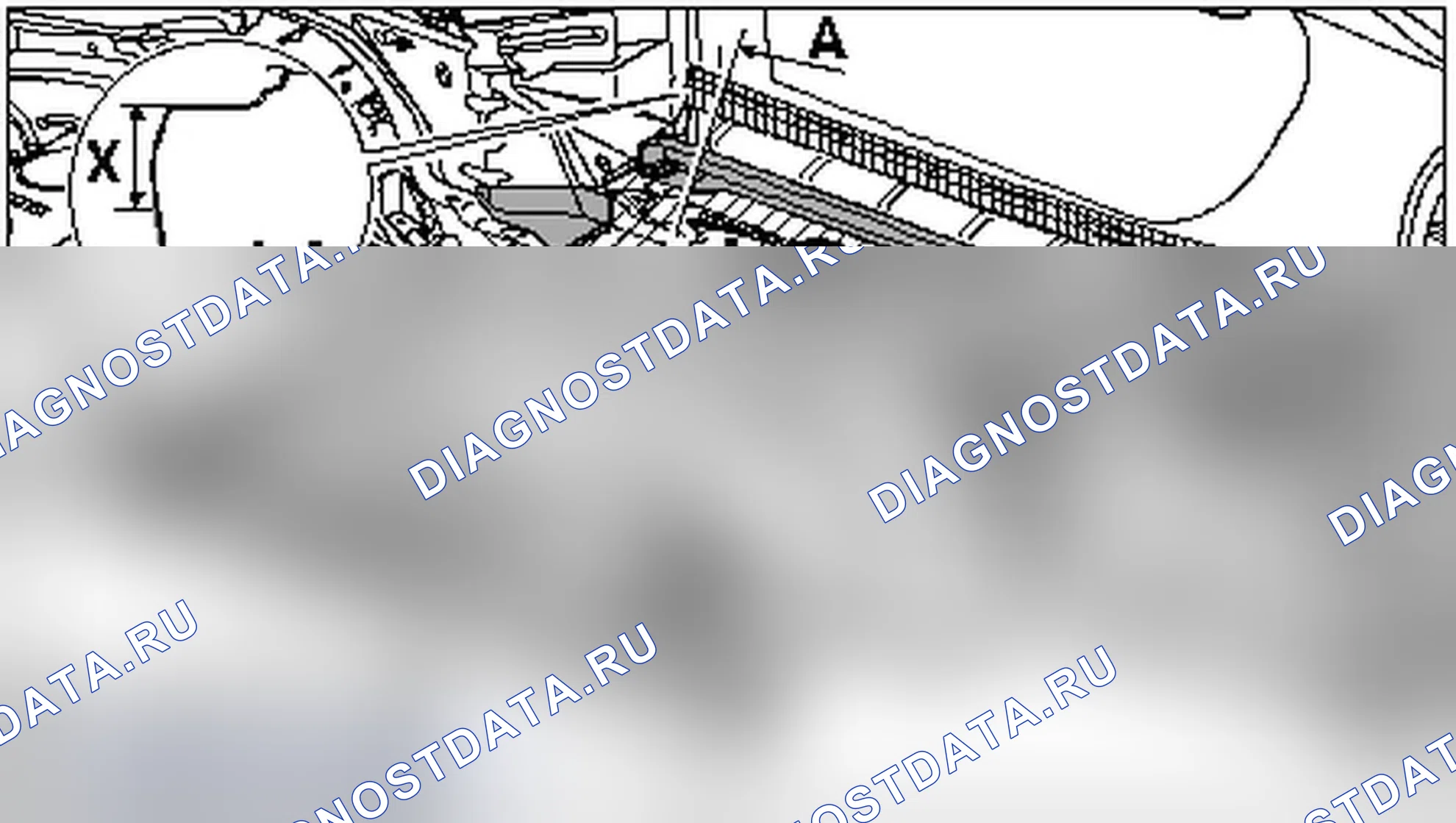 Рис. 699: Нижний лонжерон и пол, план расположения. Porsche 911 GT3 997