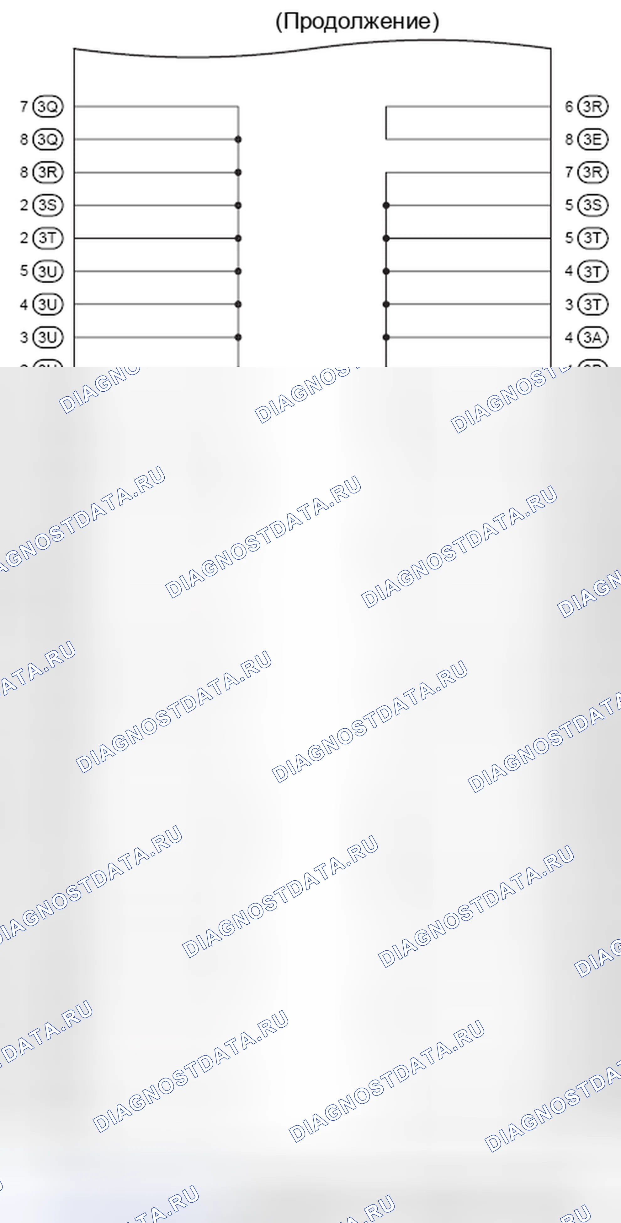 Рис. 1019: J / B No.3 Схема внутренней цепи (2 из 4). Toyota Camry XV40
