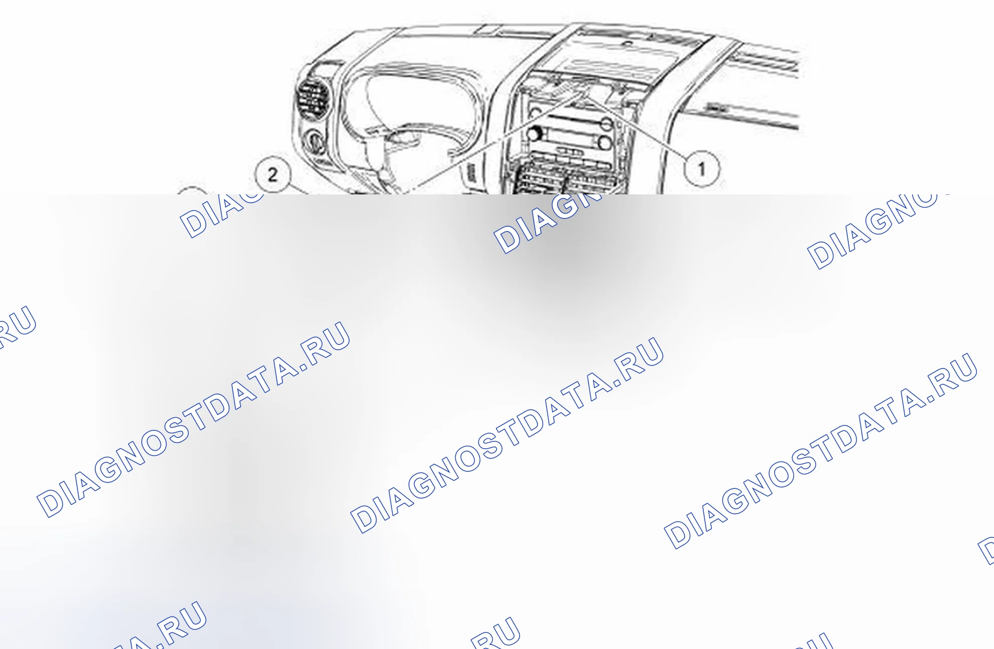 Рис. 134: Индикатор деактивации подушки безопасности пассажира (PAD). Ford Explorer IV