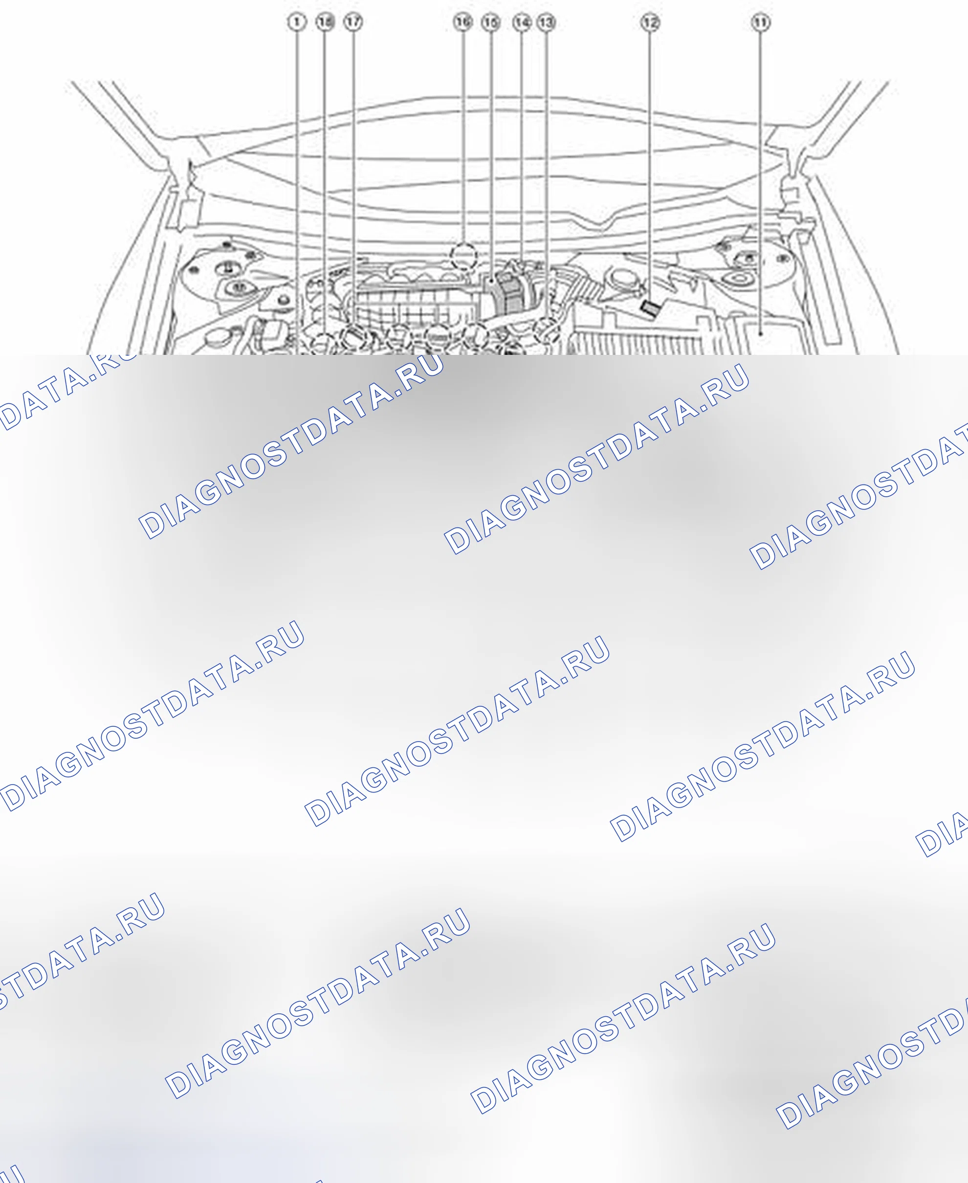 Рис. 23: Расположение компонентов. Nissan Altima L33