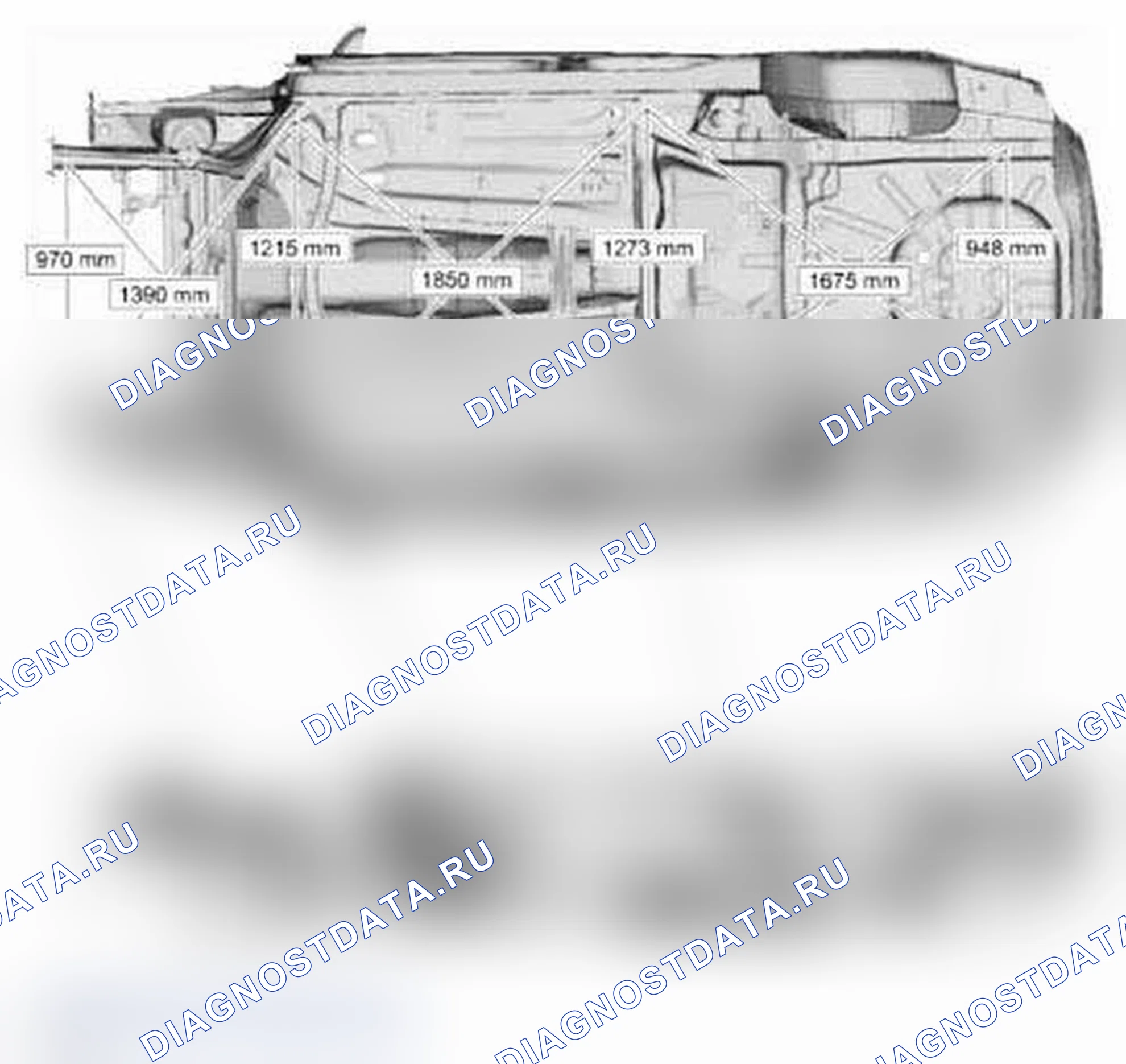 Рис. 80: Измерения под кузовом - 5-дверь хэтчбек. Ford Focus III