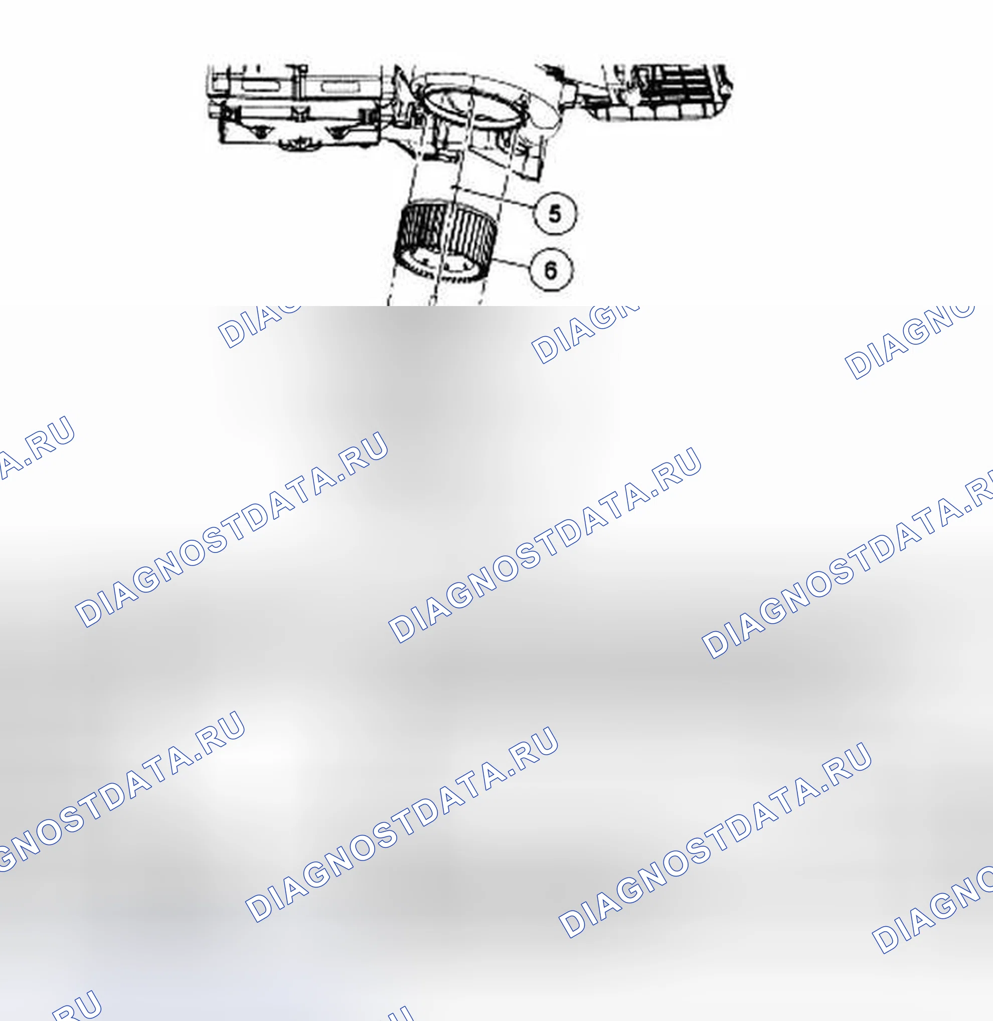 Рис. 203: Двигатель воздуходувки. Hyundai ix25 II