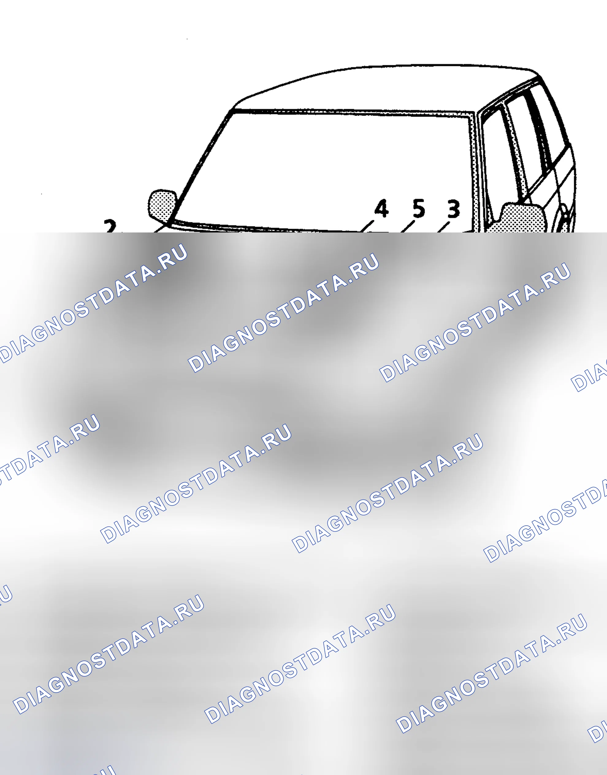 Рис. 1: РАСПОЛОЖЕНИЕ ТОЧЕК ОБСЛУЖИВАНИЯ. Land Rover Range Rover II