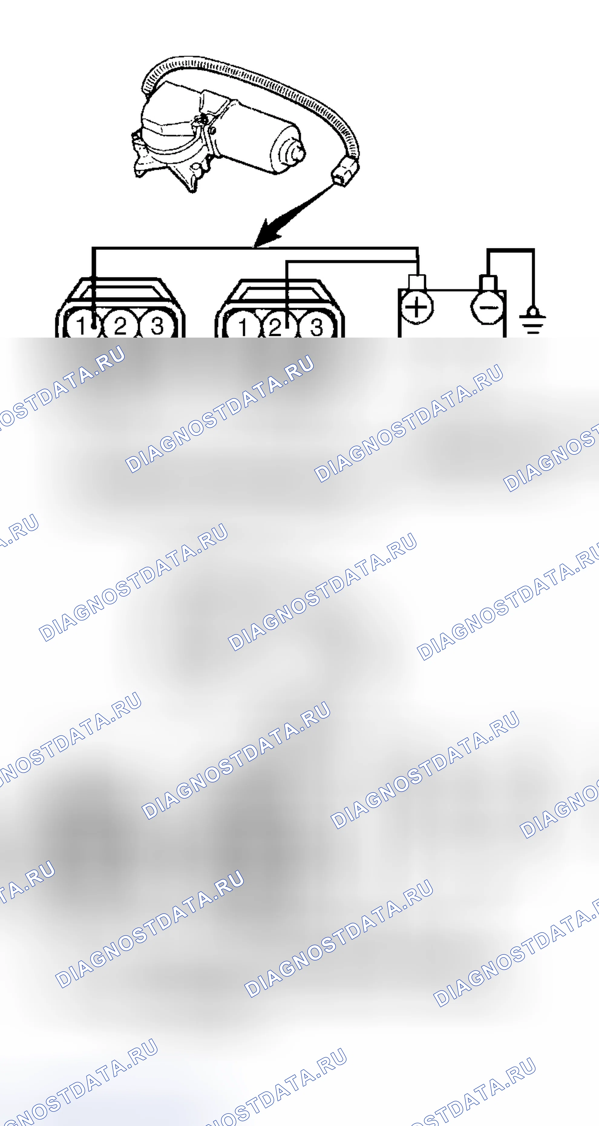 Рис. 5: ДВИГАТЕЛЬ СТЕКЛООЧИСТИТЕЛЯ. Chrysler Sebring I
