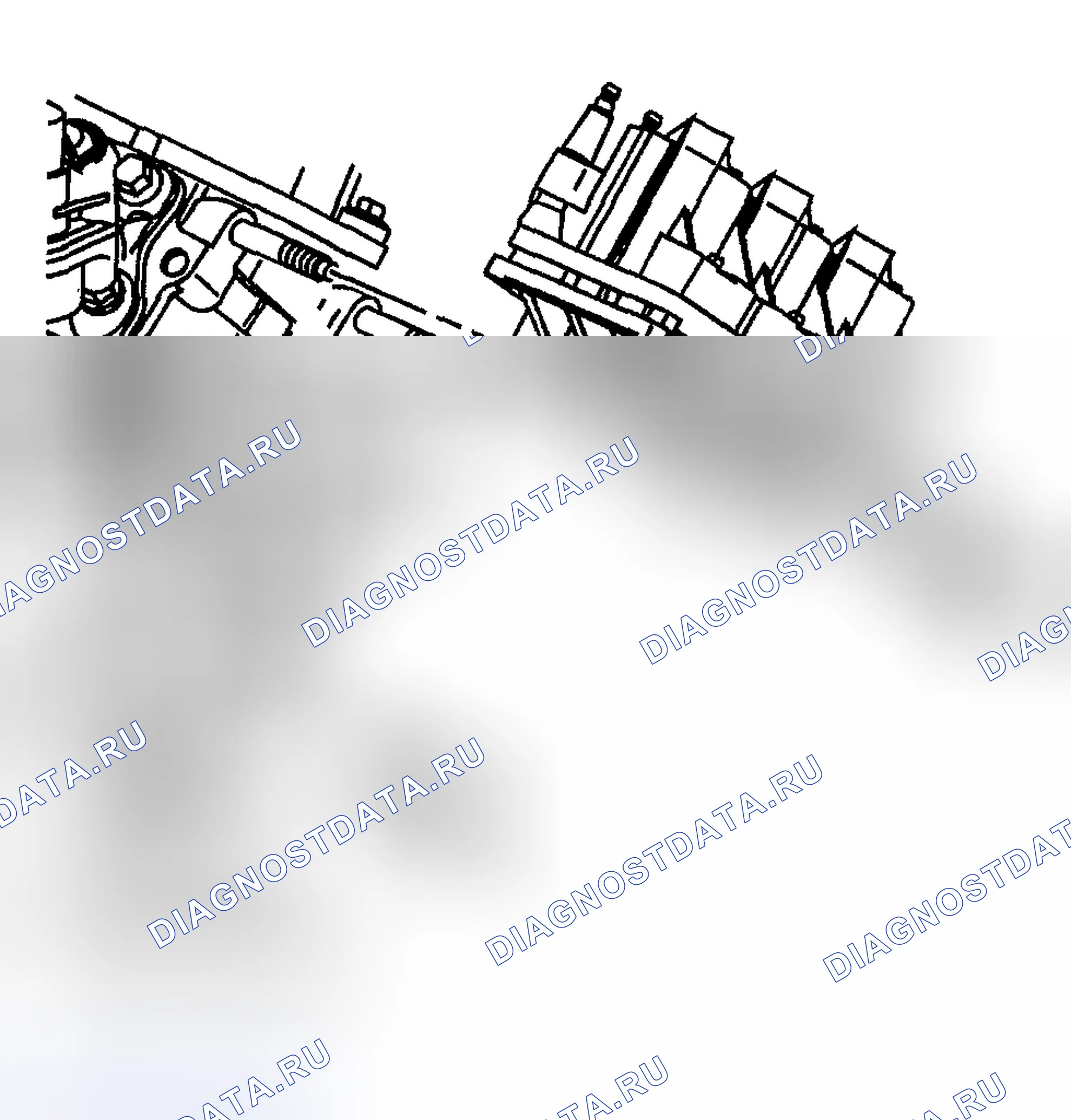 Рис. 543: Демонтаж впускного коллектора - верхний (C, H, W). Hyundai Veracruz I