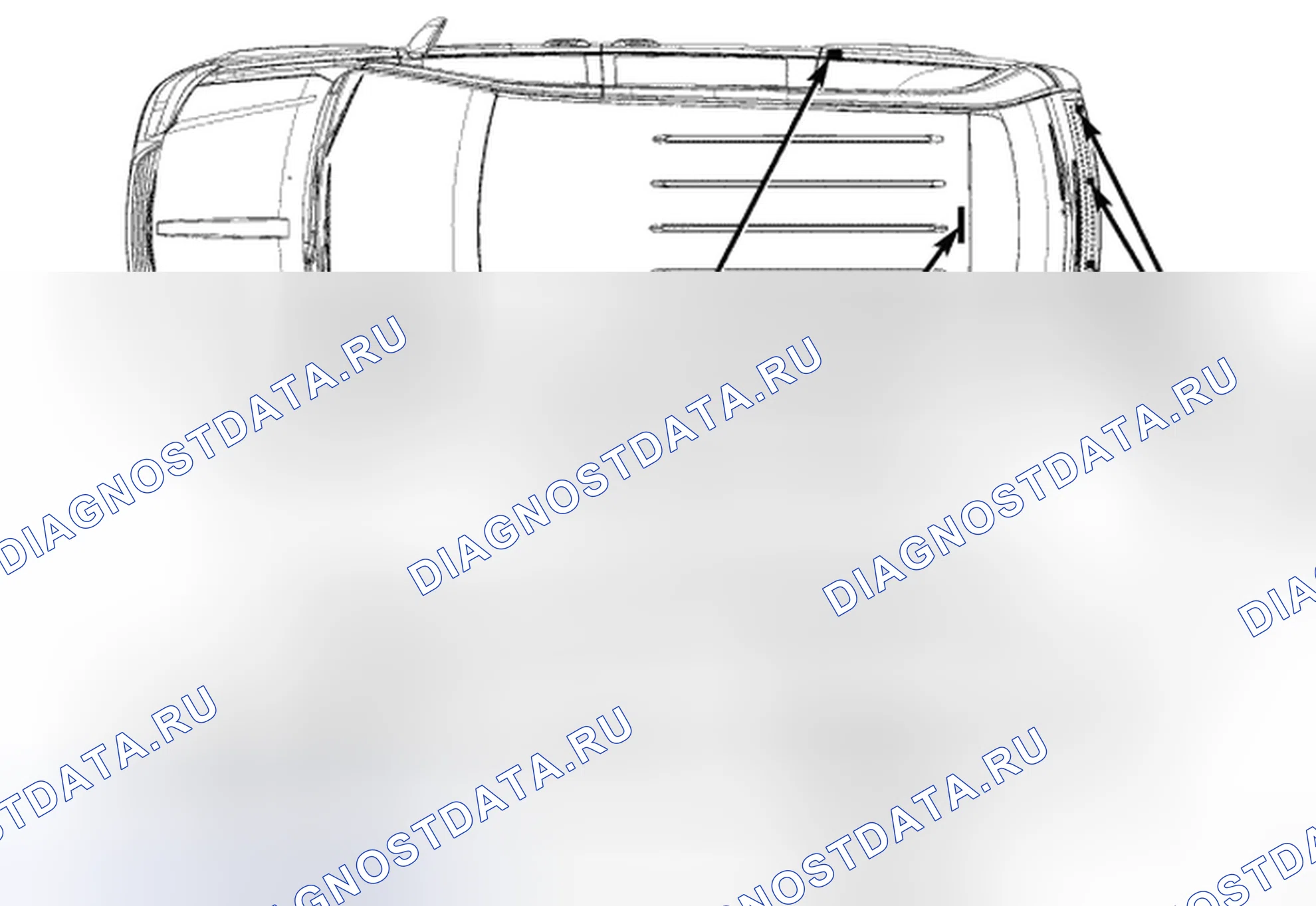 Рис. 44: СИСТЕМА ПОМОЩИ ПРИ ПАРКОВКЕ. Chrysler Town & Country V