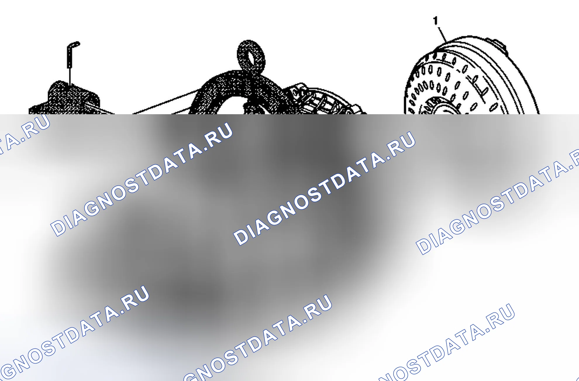 Рис. 19: Демонтаж гидротрансформатора и установка фиксирующего приспособления. Chevrolet Corvette C6