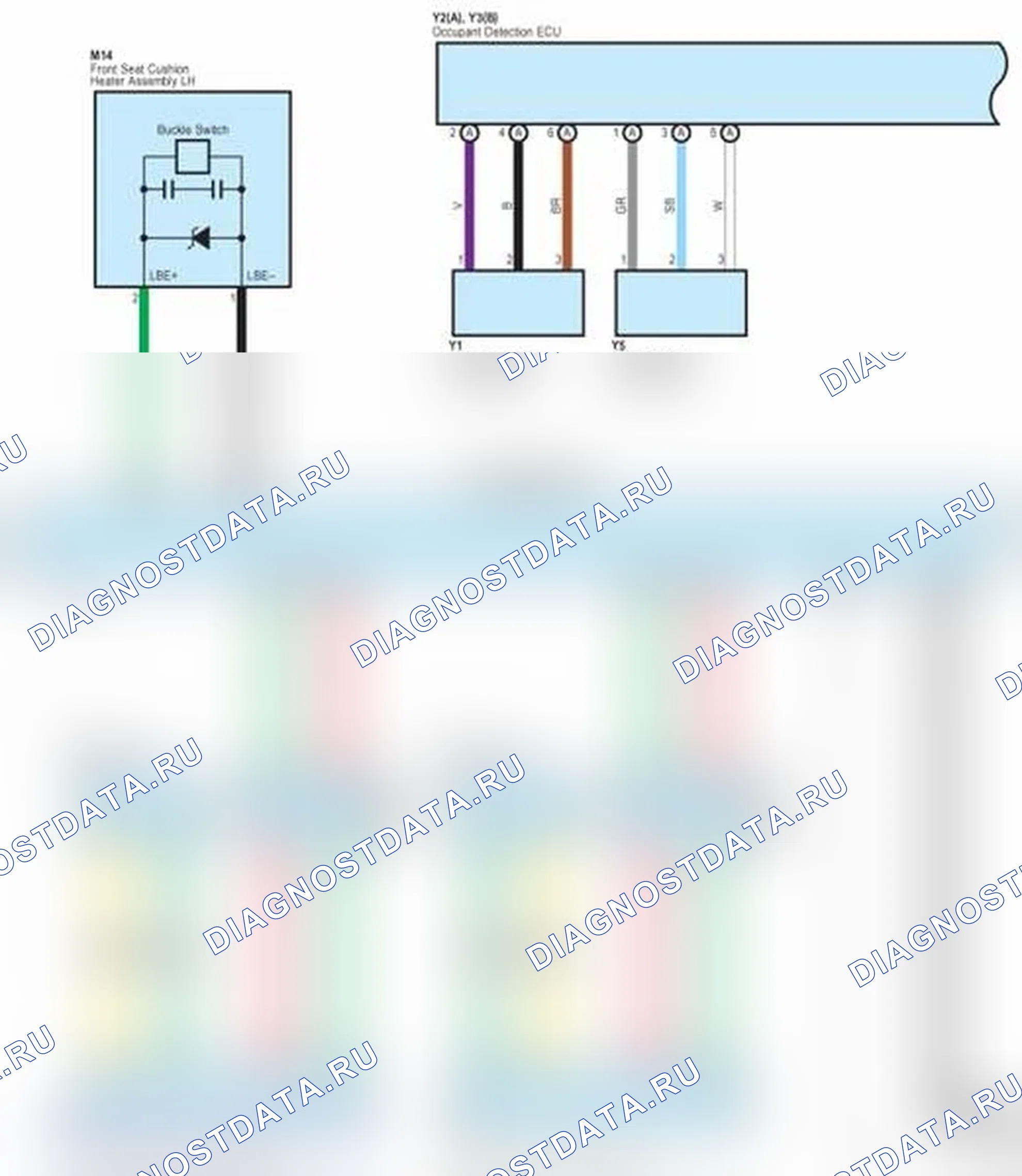Рис. 169: Схема подключения SRS (3 из 6). Toyota Prius C I