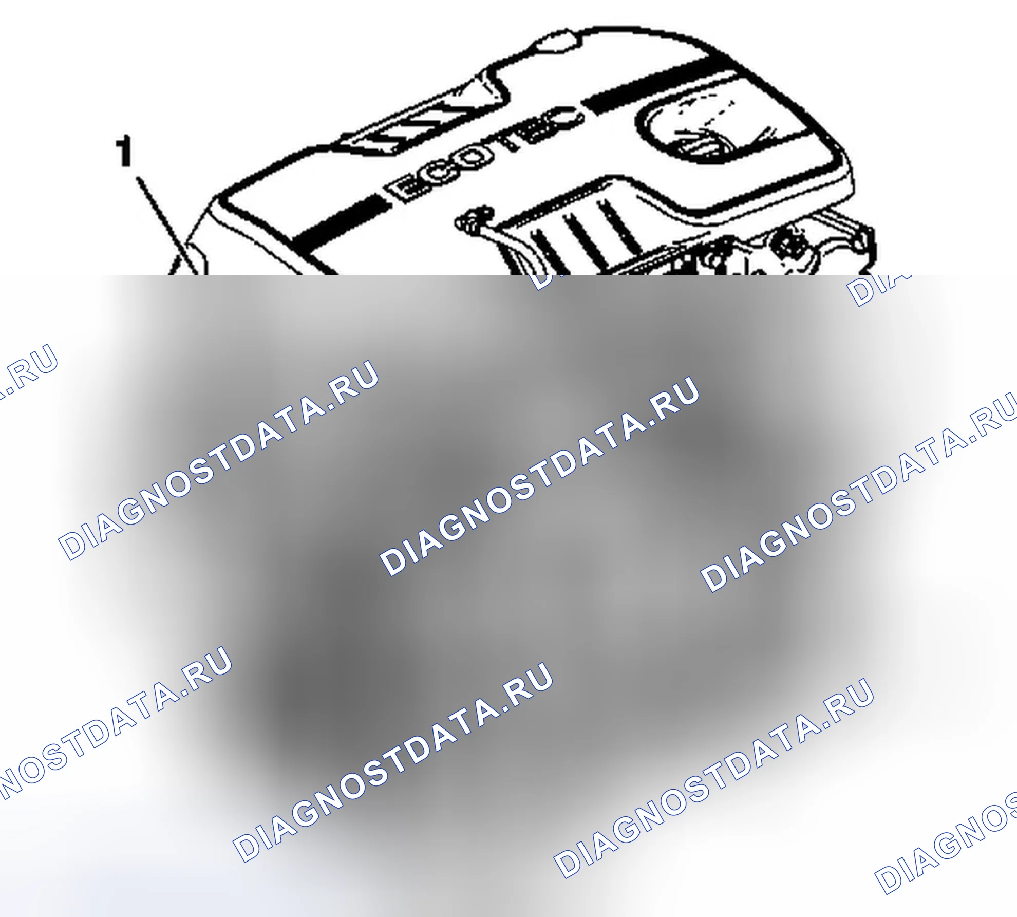 Рис. 36: Идентификация двигателя (LAF, LEA или LUK). Chevrolet Equinox II