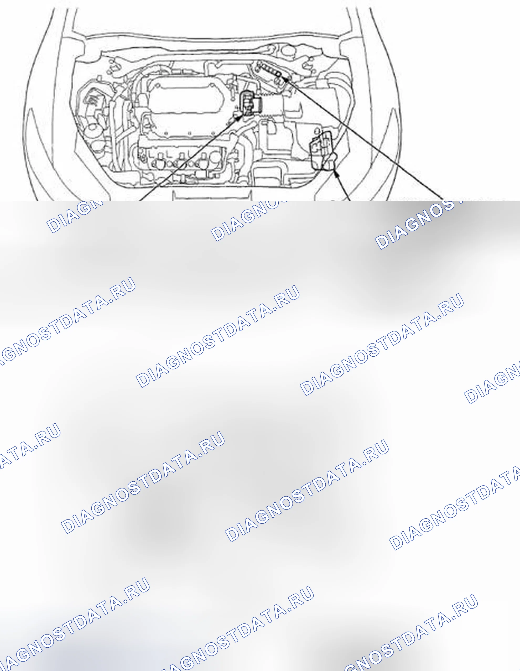 Рис. 238: Указатель расположения компонентов. Honda Crosstour I