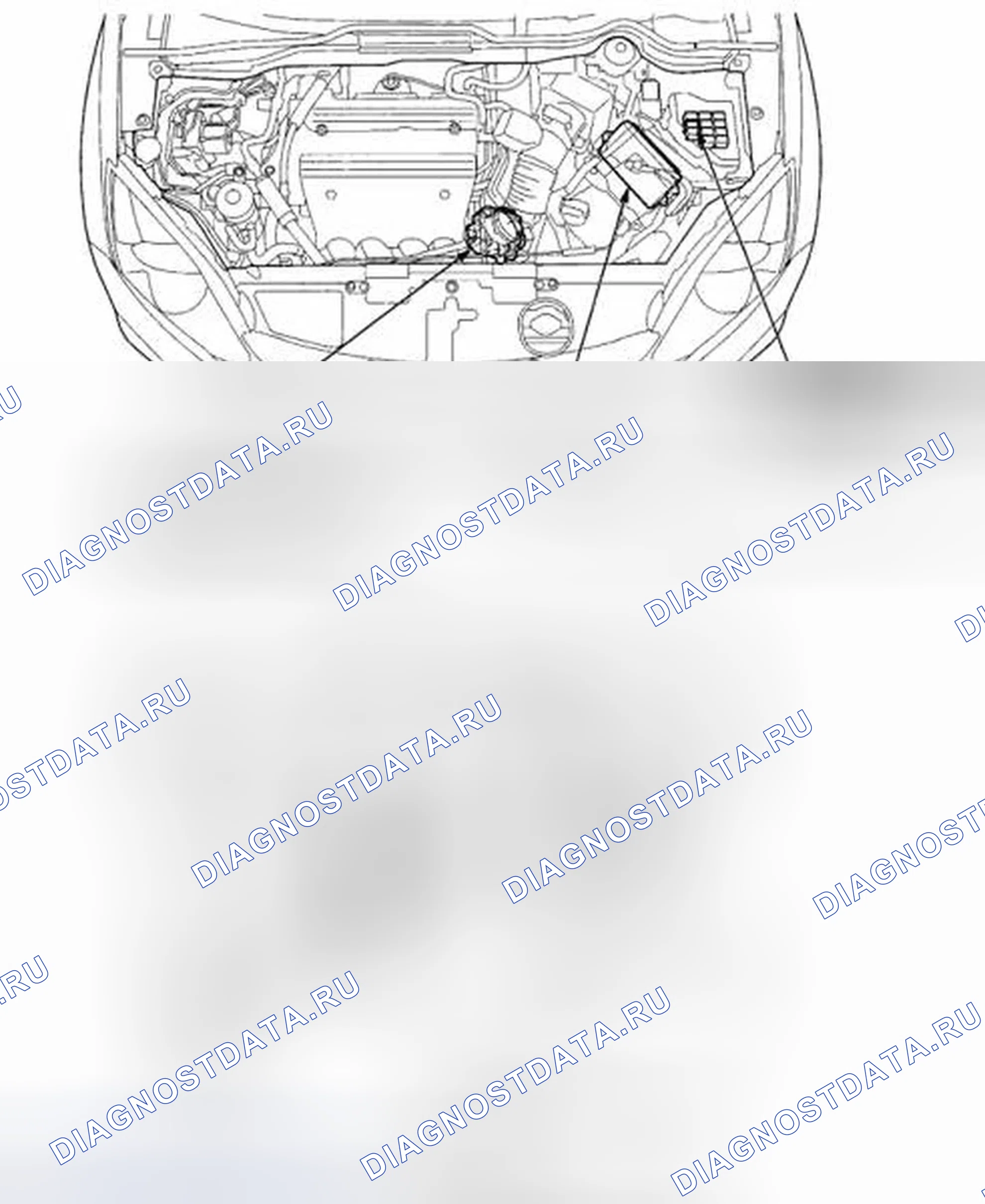 Рис. 767: Указатель расположения компонентов. Honda CR-V III рестайлинг