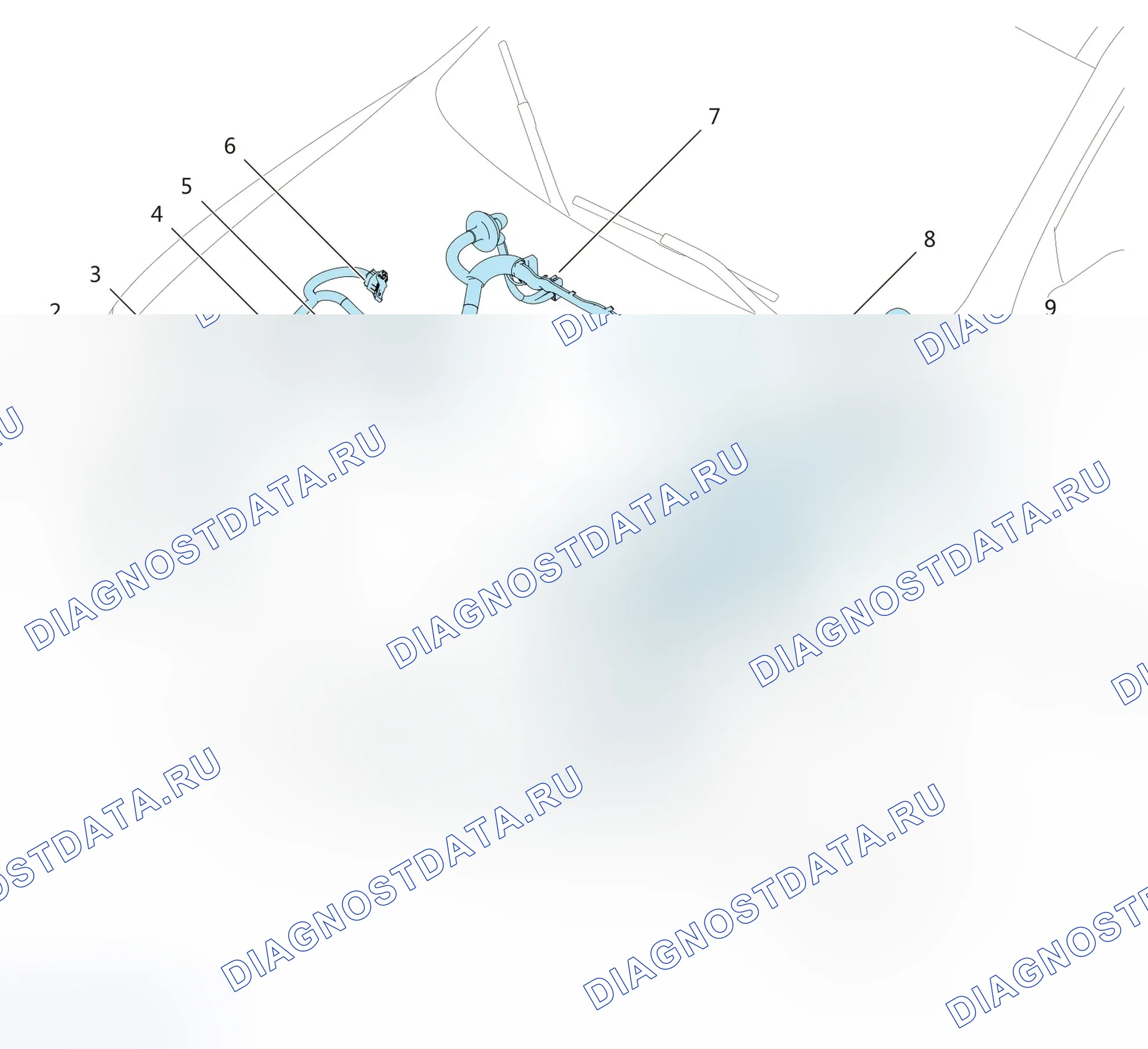 Расположение проводки: Жгут проводов моторного отсека (Gw4G15F+7DCT) (схема жгута). Haval H6 II