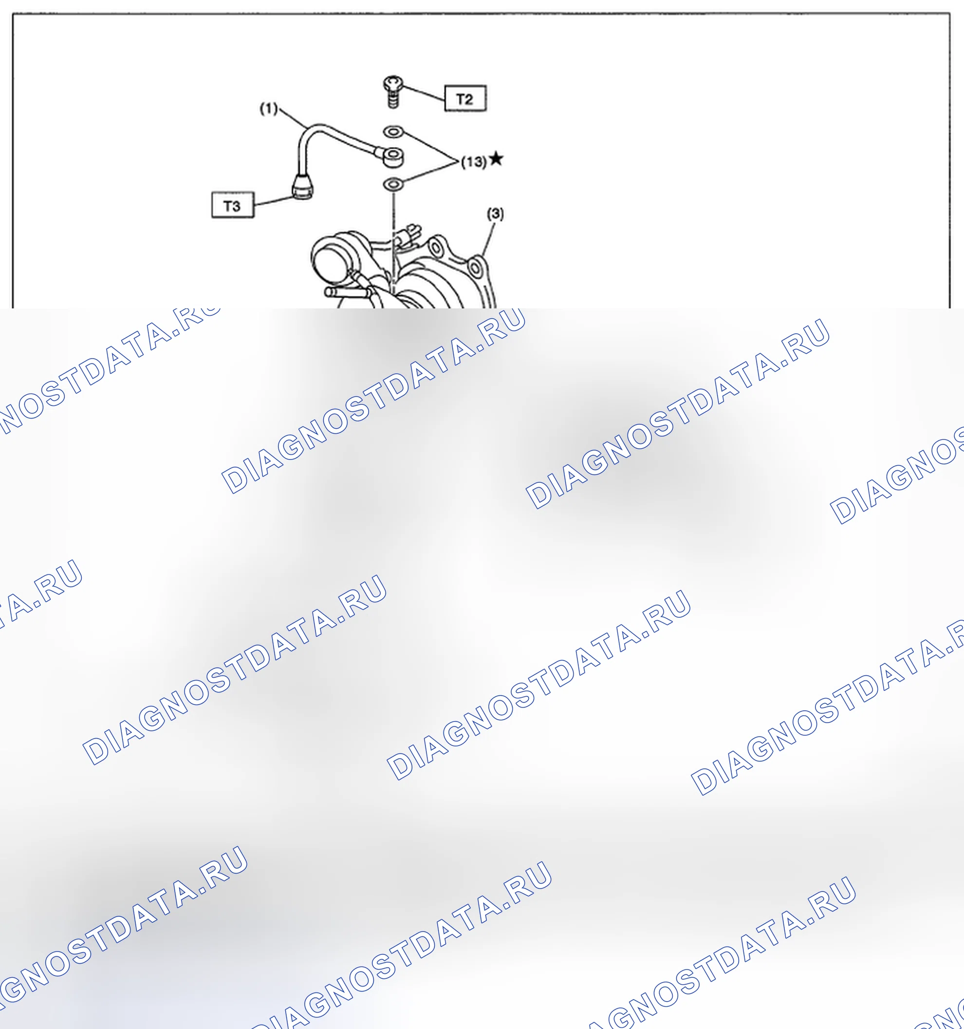 Рис. 38: ТУРБОНАГНЕТАТЕЛЬ. Subaru Impreza WRX STI GR
