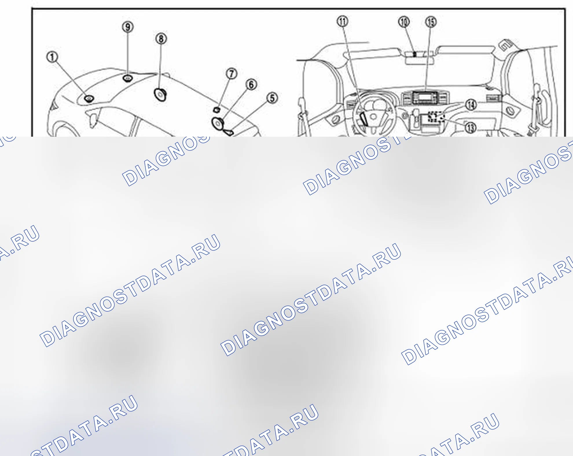 Рис. 235: Расположение компонентов. Nissan Quest IV