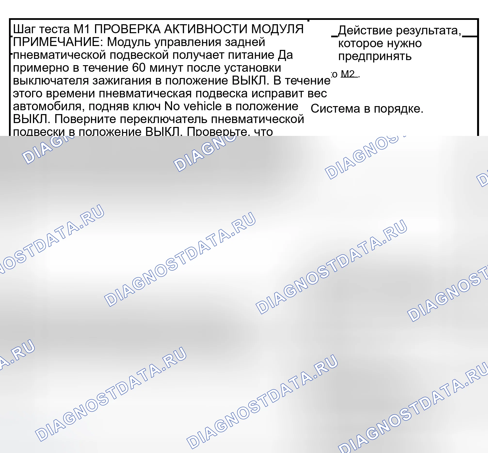 Рис. 17: ТОЧЕЧНОЕ ИСПЫТАНИЕ M: ВОЗДУШНЫЙ КОМПРЕССОР НЕПРЕРЫВНО СОВЕРШАЕТ ЦИКЛ С ВЫКЛЮЧЕННЫМ ВЫКЛЮЧАТЕЛЕМ ЗАЖИГАНИЯ. Ford Crown Victoria II