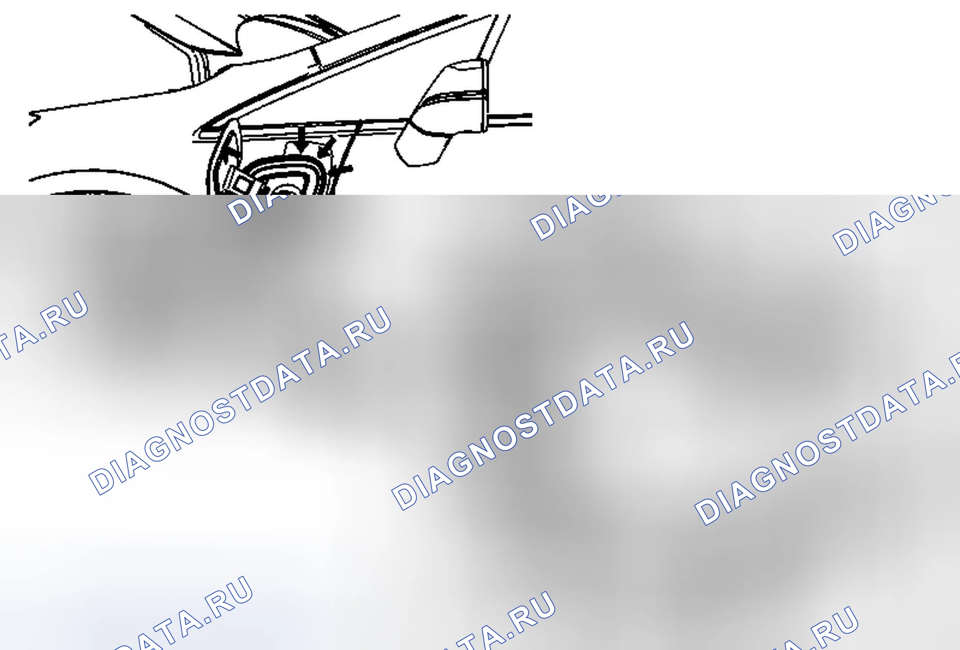 Рис. 47: Замена корпуса порта зарядки. Cadillac ELR I