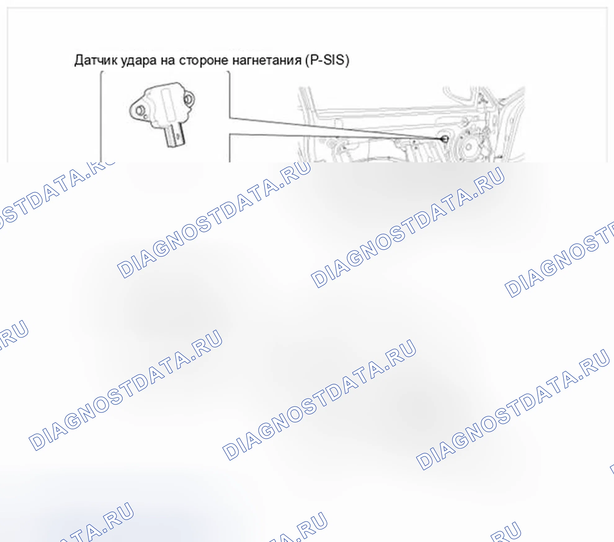 Рис. 61: Датчик бокового удара (SIS) / датчик бокового удара под давлением (P-SIS). Hyundai Veloster I