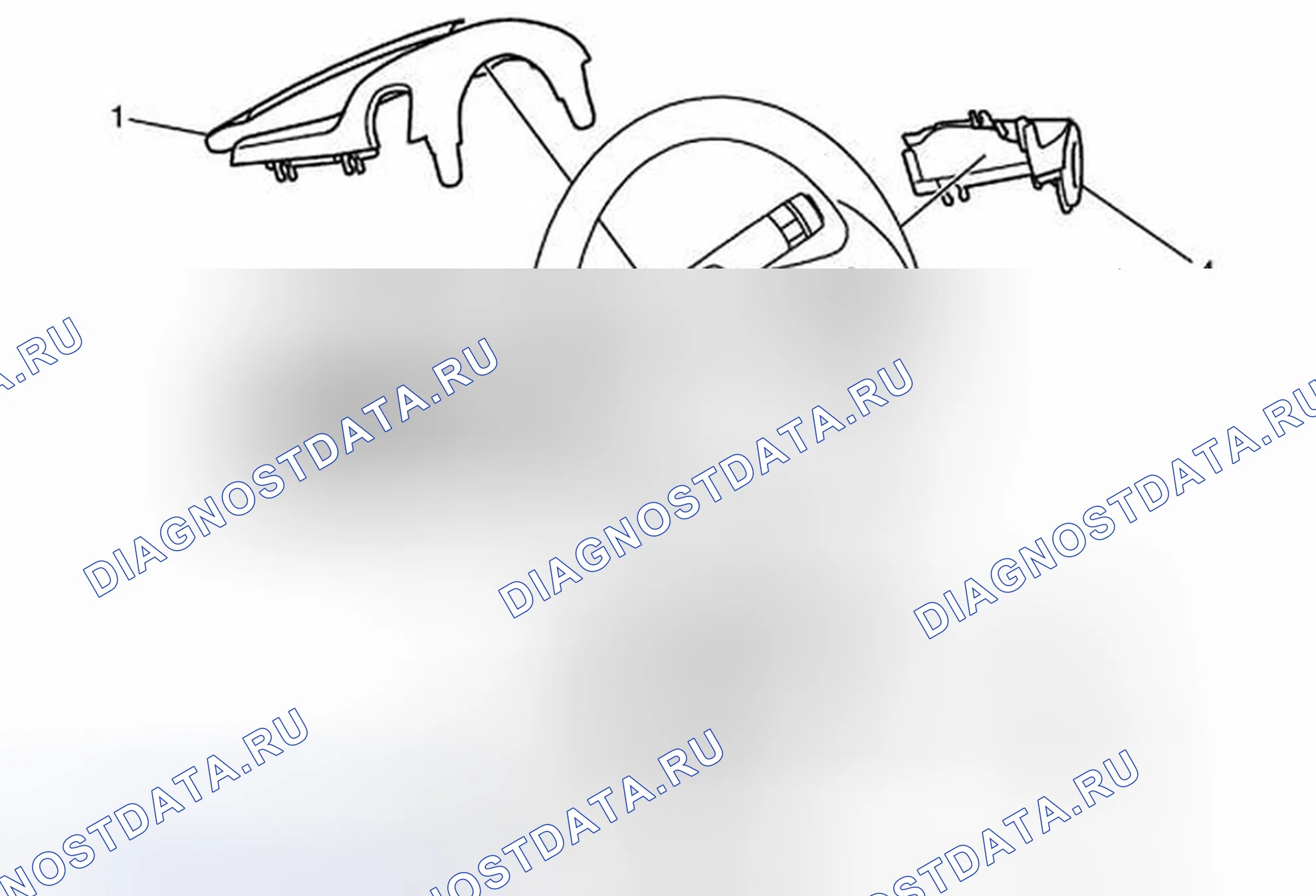 Рис. 2: Замена крышки подстройки рулевой колонки. Buick Regal V