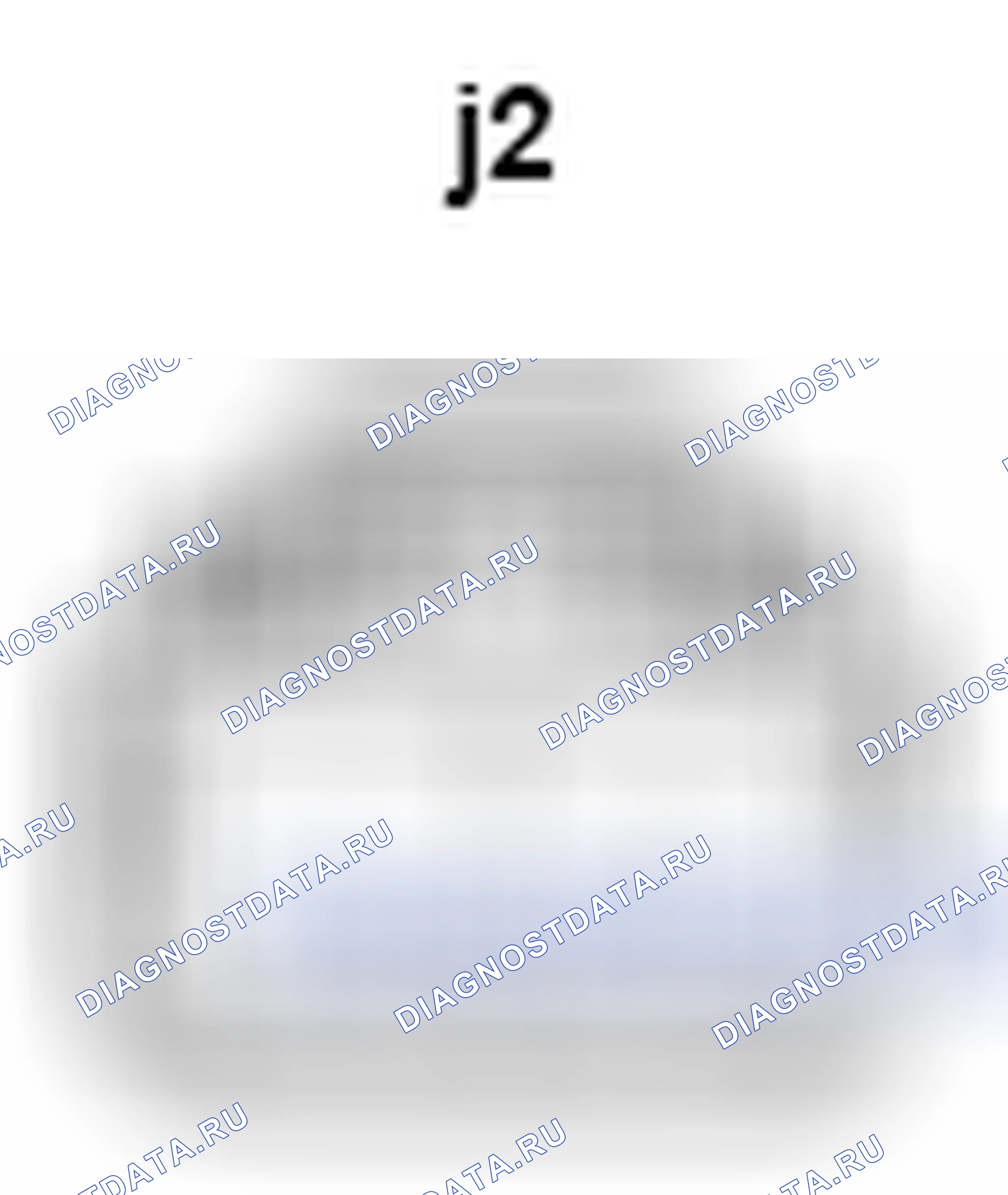 Рис. 1640: Вид с торца разъема блока ECU усилителя рулевого управления (j2). Toyota Camry XV50