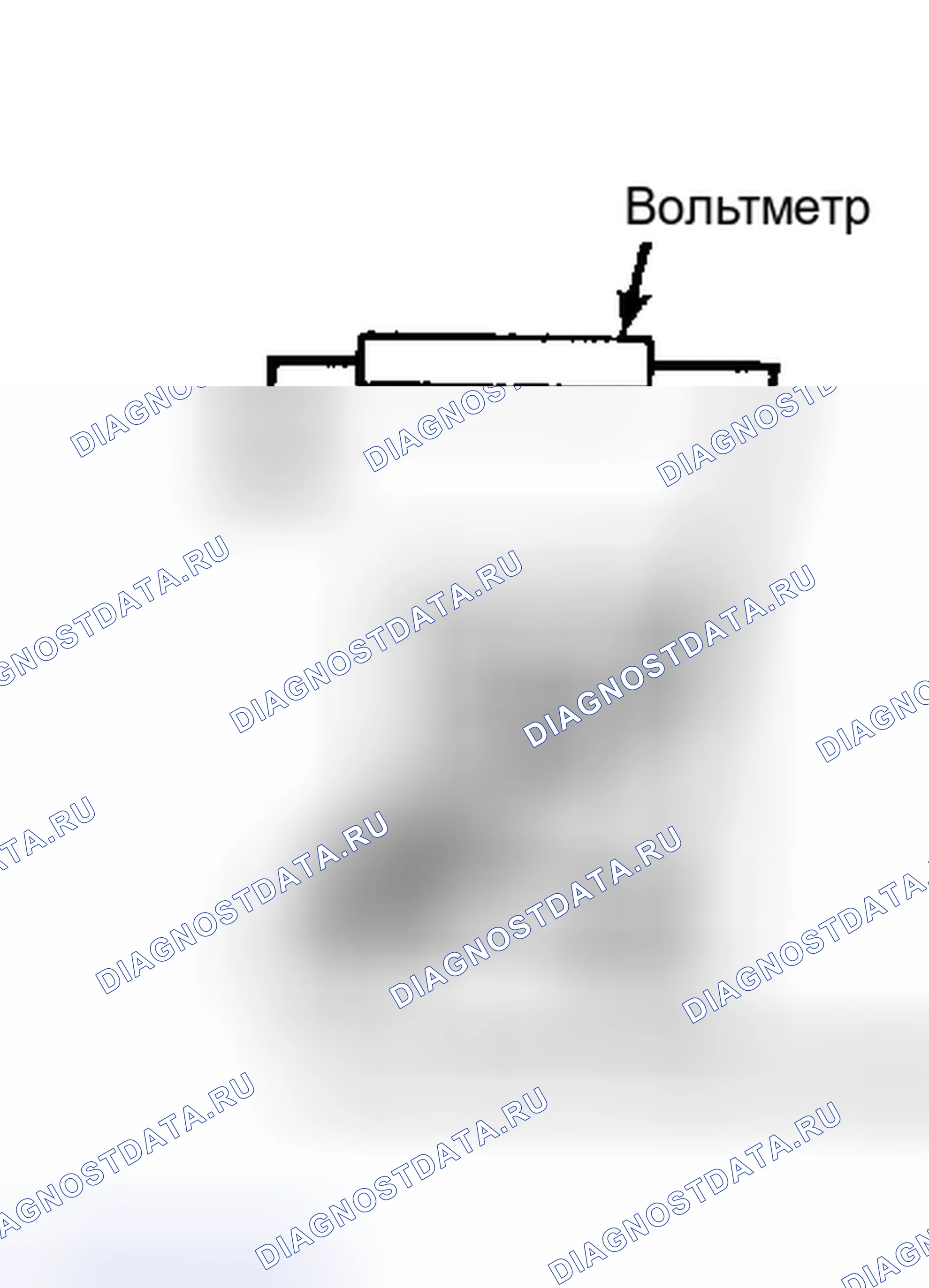 Рис. 166: Подключение вольтметра к реле радиатора. Chrysler New Yorker Turbo 