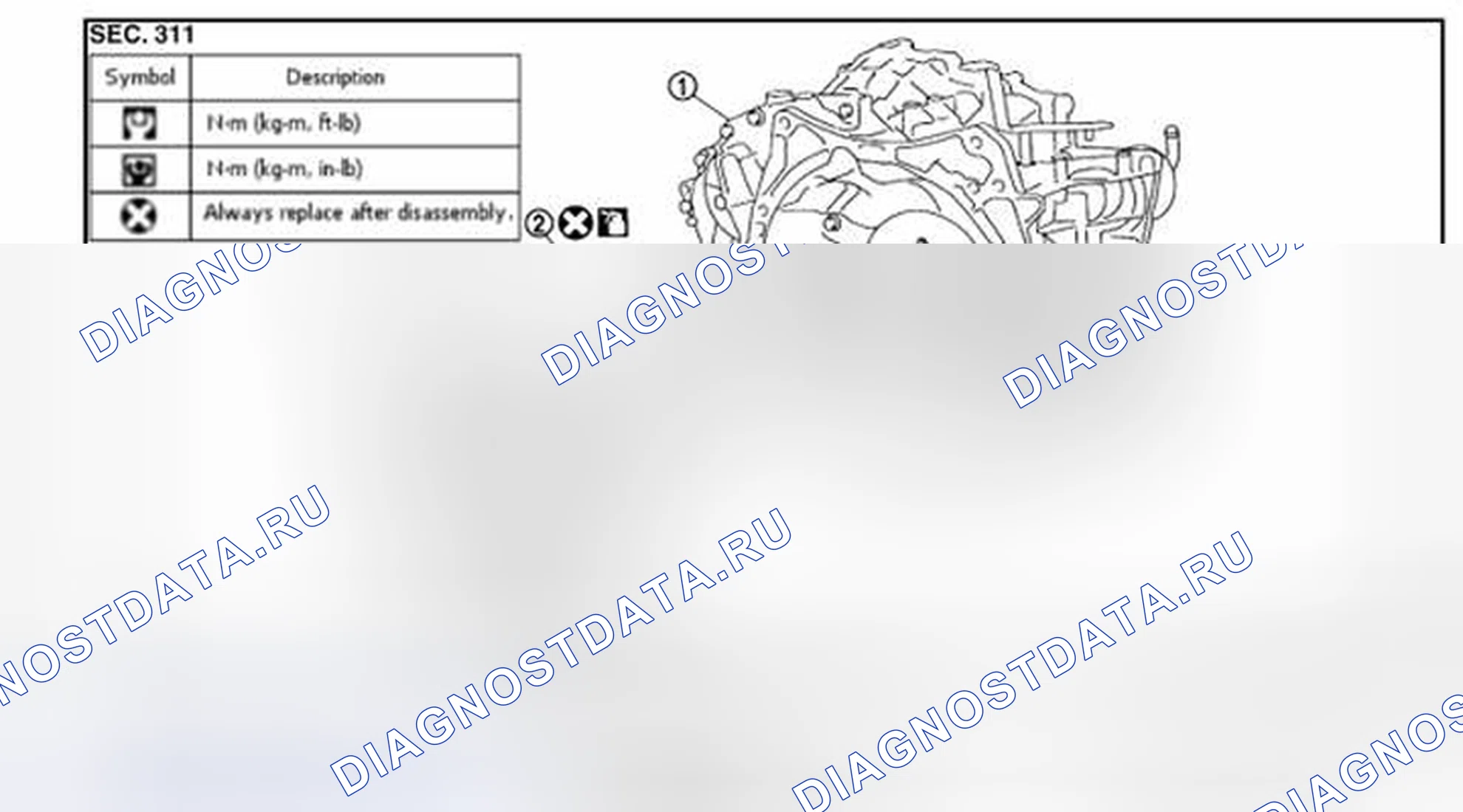 Рис. 8: КОМПОНЕНТЫ. Nissan Sentra B16 рестайлинг