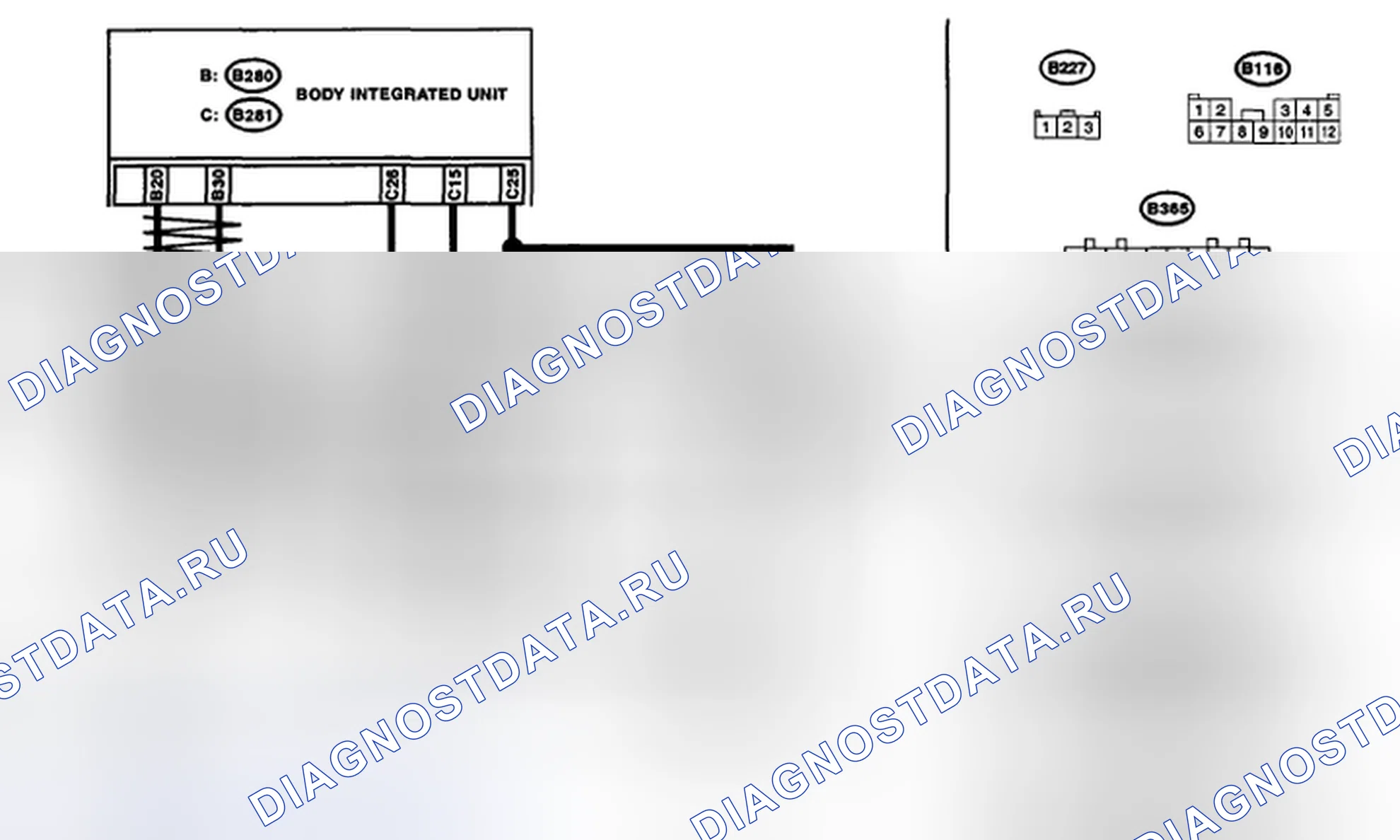 Рис. 728: электросхема. Subaru Outback BP рестайлинг