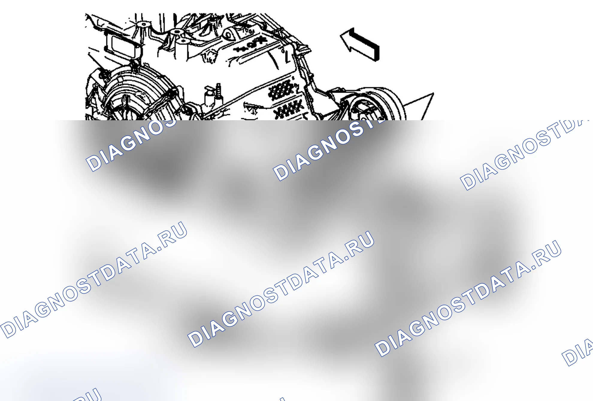 Рис. 42: Замена кронштейна крепления коробки передач - задняя часть. Pontiac G6 I final